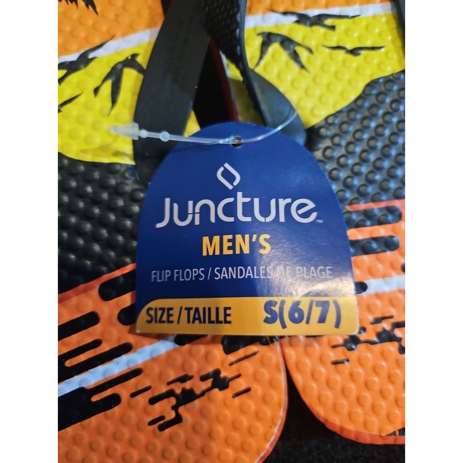 Other Juncture Men's Size Small 6/7 Tropical Design Flip Flops Size US 7 / EU 40 - 3 Thumbnail