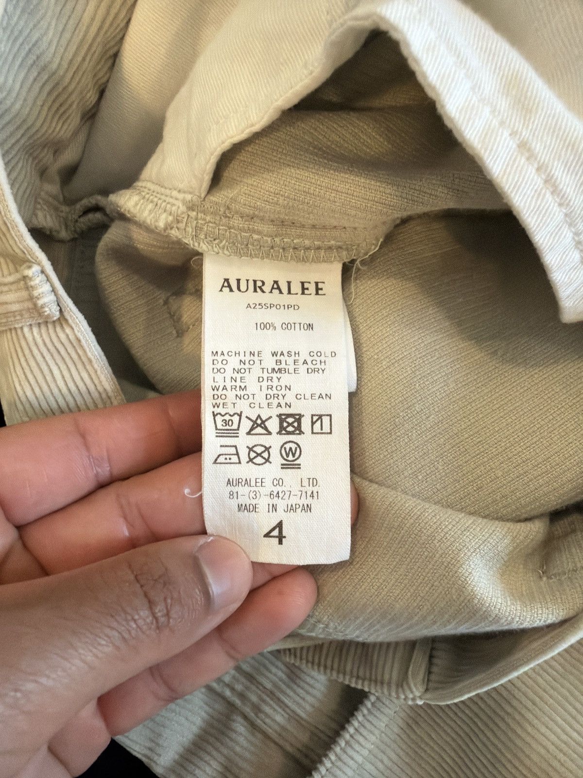 Auralee Auralee SS25 White Khaki Corduroy Pants Size 4 Size US 32 / EU 48 - 3 Thumbnail