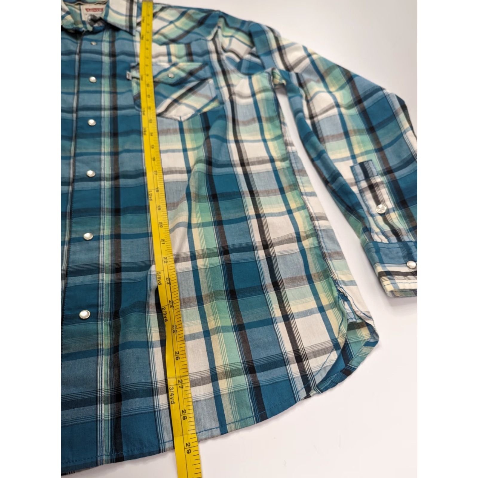 Levi's Levis Blue Plaid Long Sleeve Shirt Mens M Collared Button-Up Western Casual Size US M / EU 48-50 / 2 - 7 Thumbnail