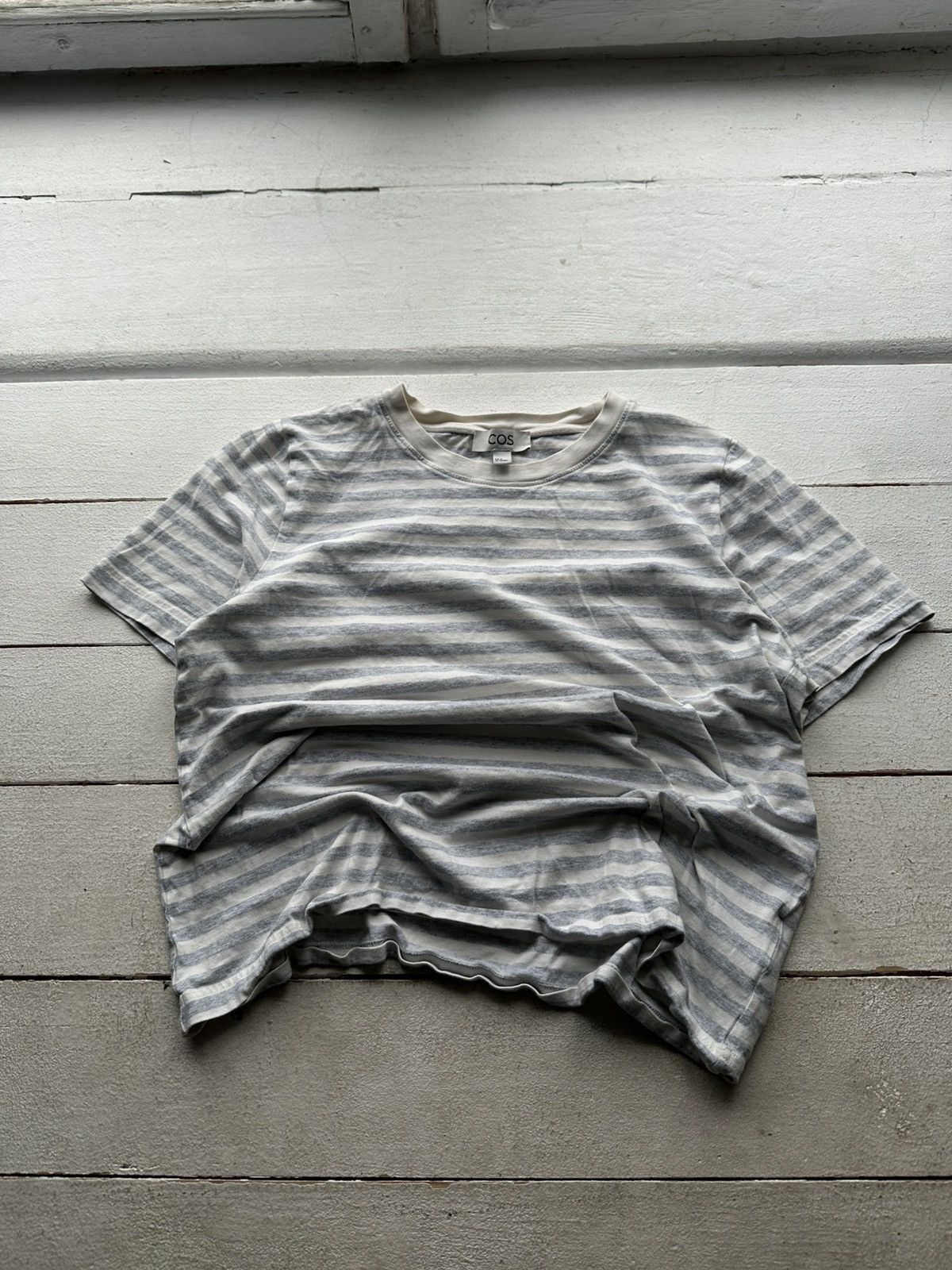 Cos 🚨 COS STRIPED LUXURY WOMEN T-SHIRT BLUE WHITE Size M / US 6-8 / IT 42-44 - 1 Thumbnail