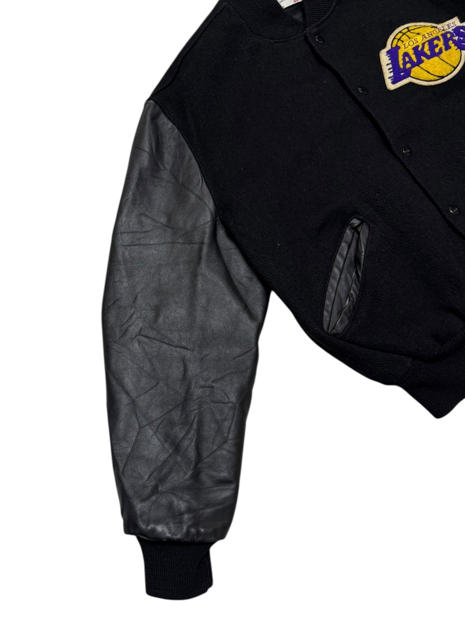 Delong Delong Lakers Big Logo Leather Wool Varsity Jacket Size US L / EU 52-54 / 3 - 10 Thumbnail