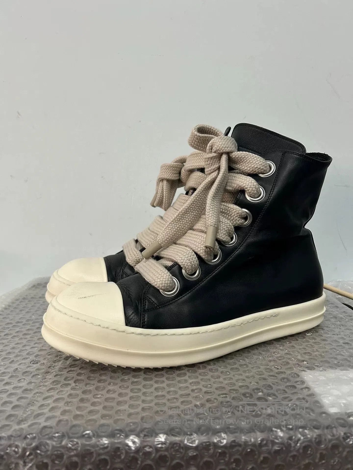Rick Owens Rick Owens Leather High-top Sneakers. Size US 10 / EU 43 - 2 Thumbnail