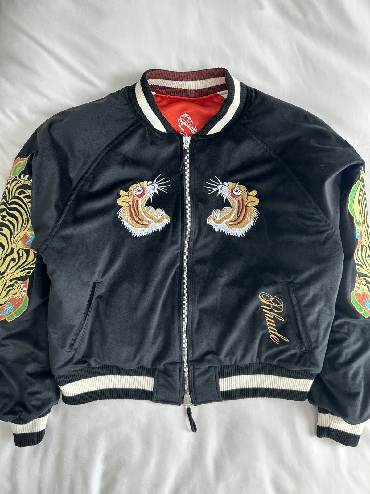 Rhude Rhude Souvenir Reversible Jacket Embroider Tiger Snake Skull Size US M / EU 48-50 / 2 - 12 Thumbnail