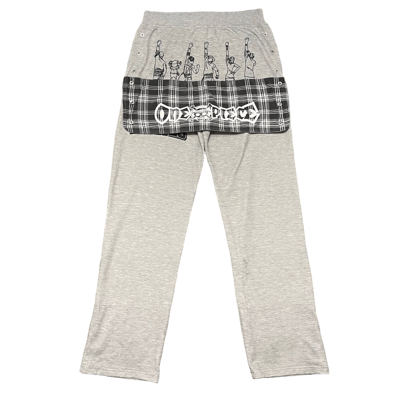 image of Anima x One Piece Vintage One Piece Mugiwara Pirates Sweatpants in Grey, Men's (Size 36)