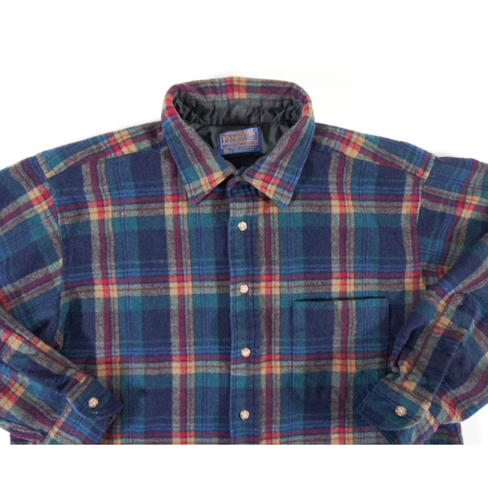 Pendleton Vintage Pendleton Men's XL Flannel Shirt Wool Plaid Check 60s 70s Casual Outdoor Size US XL / EU 56 / 4 - 2 Thumbnail