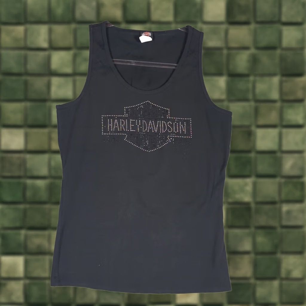 Harley Davidson Harley-Davidson Tank Top Women’s Black XL Logo Shield 2016 Sleeveless USA Biker Shirt Adults Size XL / US 12-14 / IT 48-50 - 1 Thumbnail