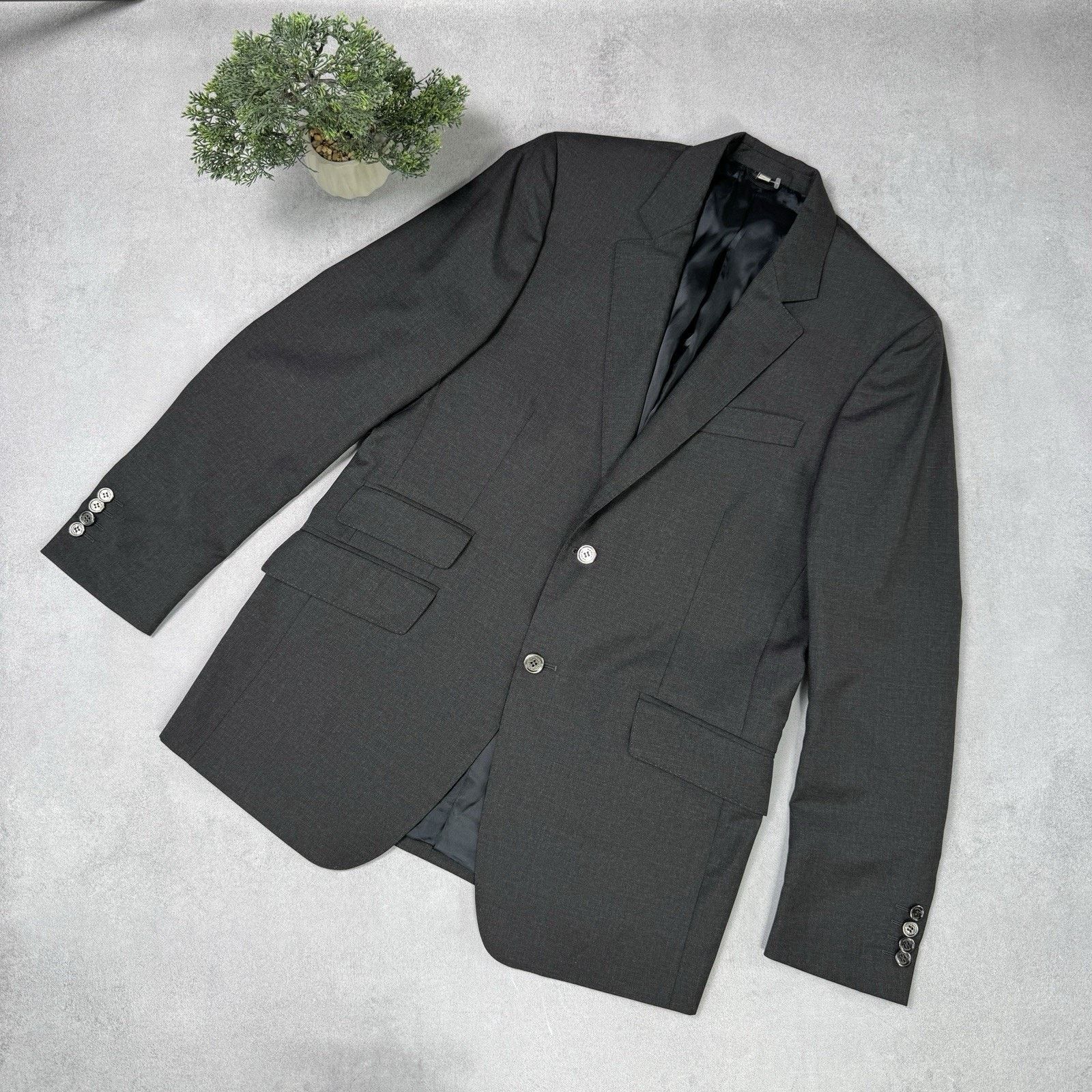 Burberry Burberry Men Wool Blazer Grey Size 50R Size 40R - 1 Thumbnail