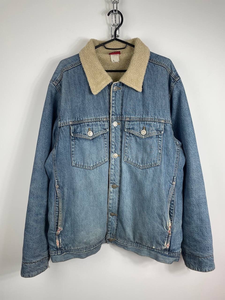 Oakley × Vintage Vintage Oakley Software Denim Sherpa Jacket Y2K Size US L / EU 52-54 / 3 - 1 Thumbnail