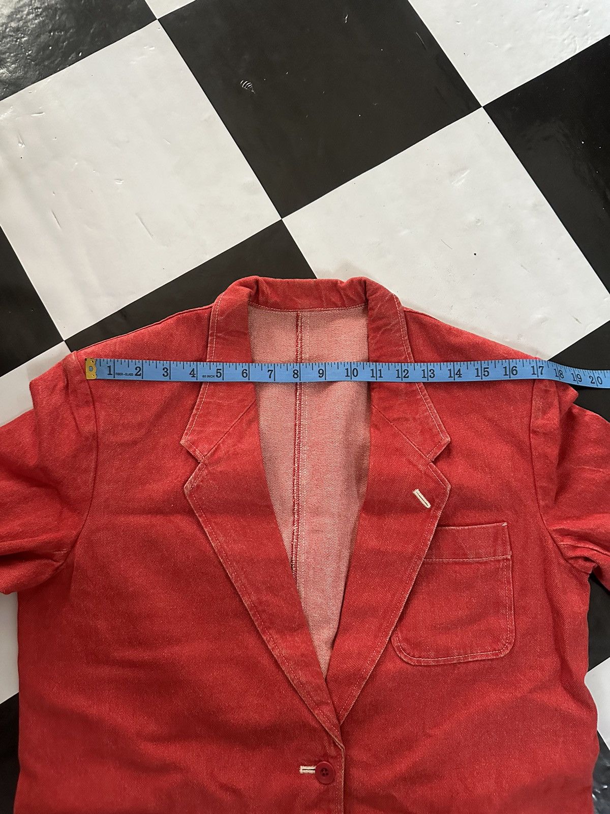 Japanese Brand × Pink House Japanese Vintage Blazer Double Breast Canvas Suits Jacket Size 38R - 12 Thumbnail