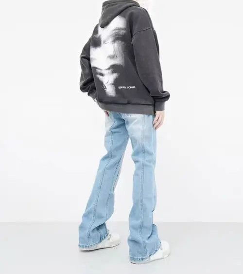 Designer × Vintage Retro blurred face design printed hoodie jacket Size US L / EU 52-54 / 3 - 1 Thumbnail