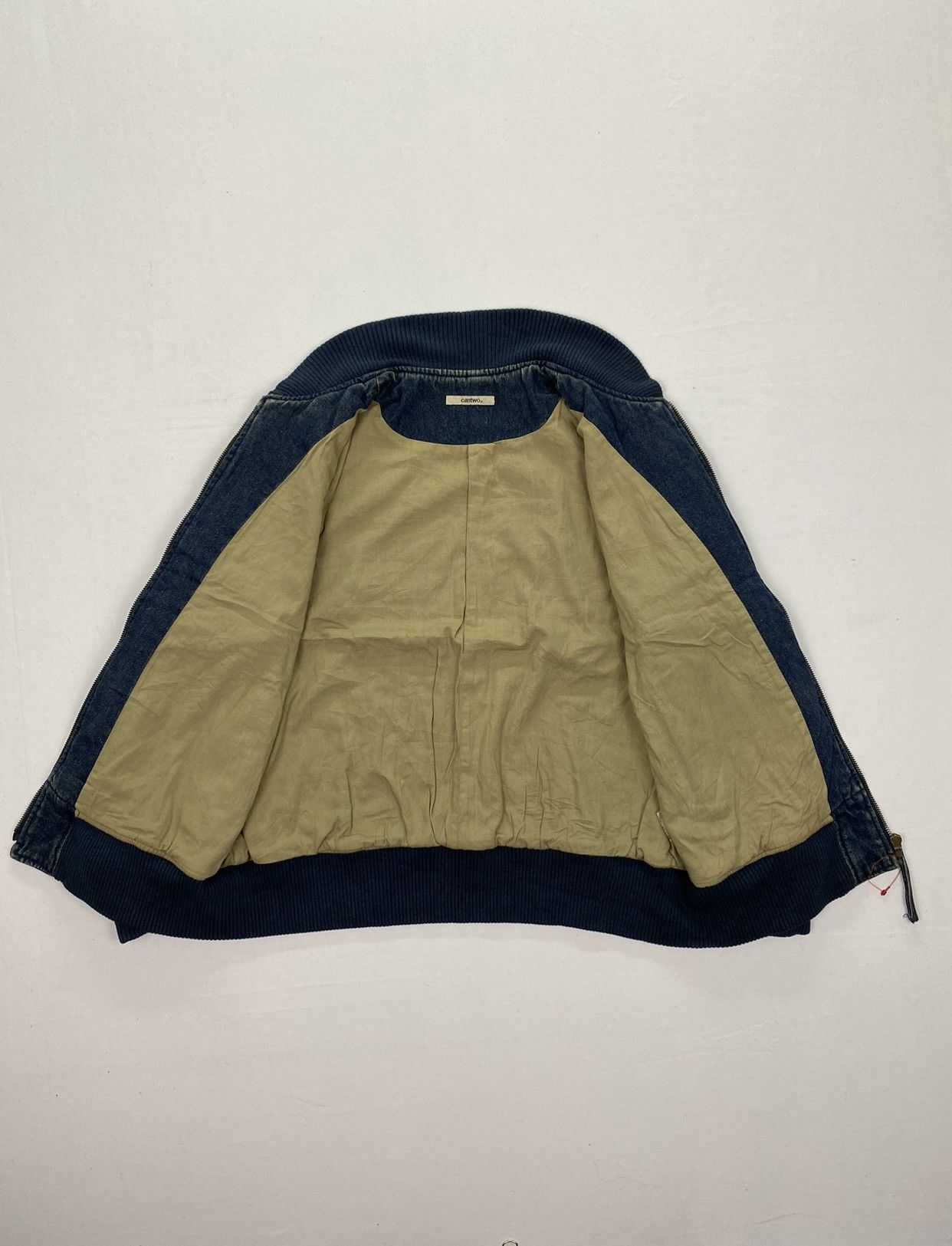 Japanese Brand Cantwo Diamond Quilted Denim Bomber Jacket Size US XXS / EU 40 - 7 Thumbnail
