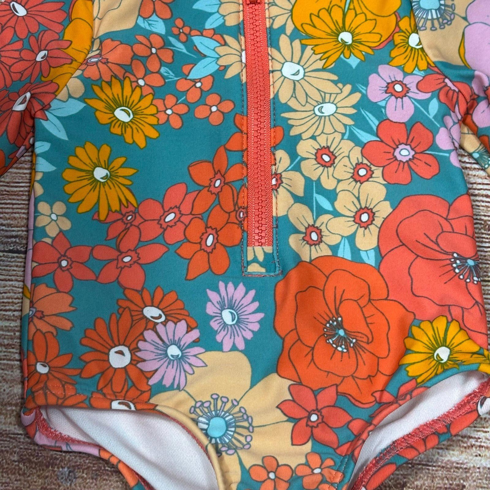 Other Carter's 3 Month Floral Long Sleeve Swimsuit Size ONE SIZE - 3 Thumbnail