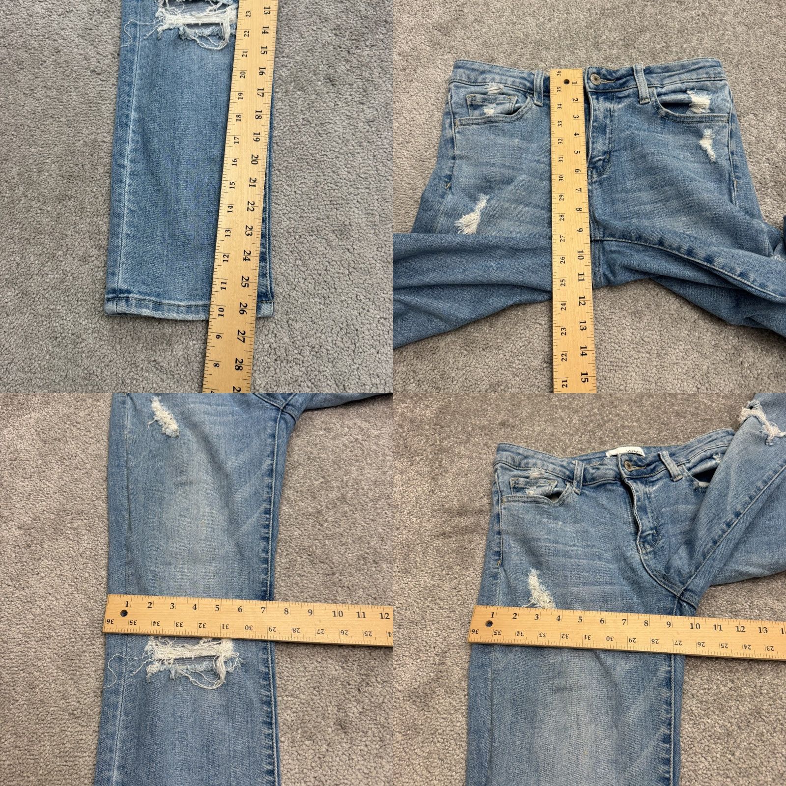 Vintage Vervet Jeans Womens 28 Distressed Straight Leg High Rise Denim Blue Stretch 5-Pocket Design Modern City Streetwear Womens Size 28" / US 6 / IT 42 - 9 Thumbnail