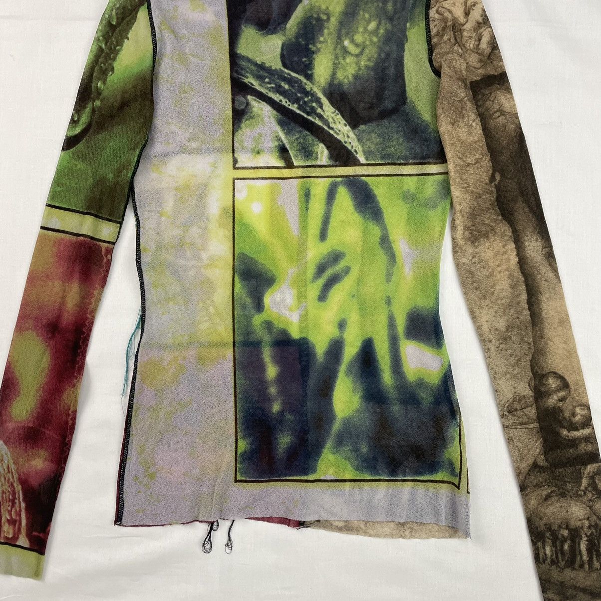Jean Paul Gaultier Jean Paul Gaultier Eye Applique Patchwork Mesh Top Vintage Size US S / EU 44-46 / 1 - 6 Thumbnail