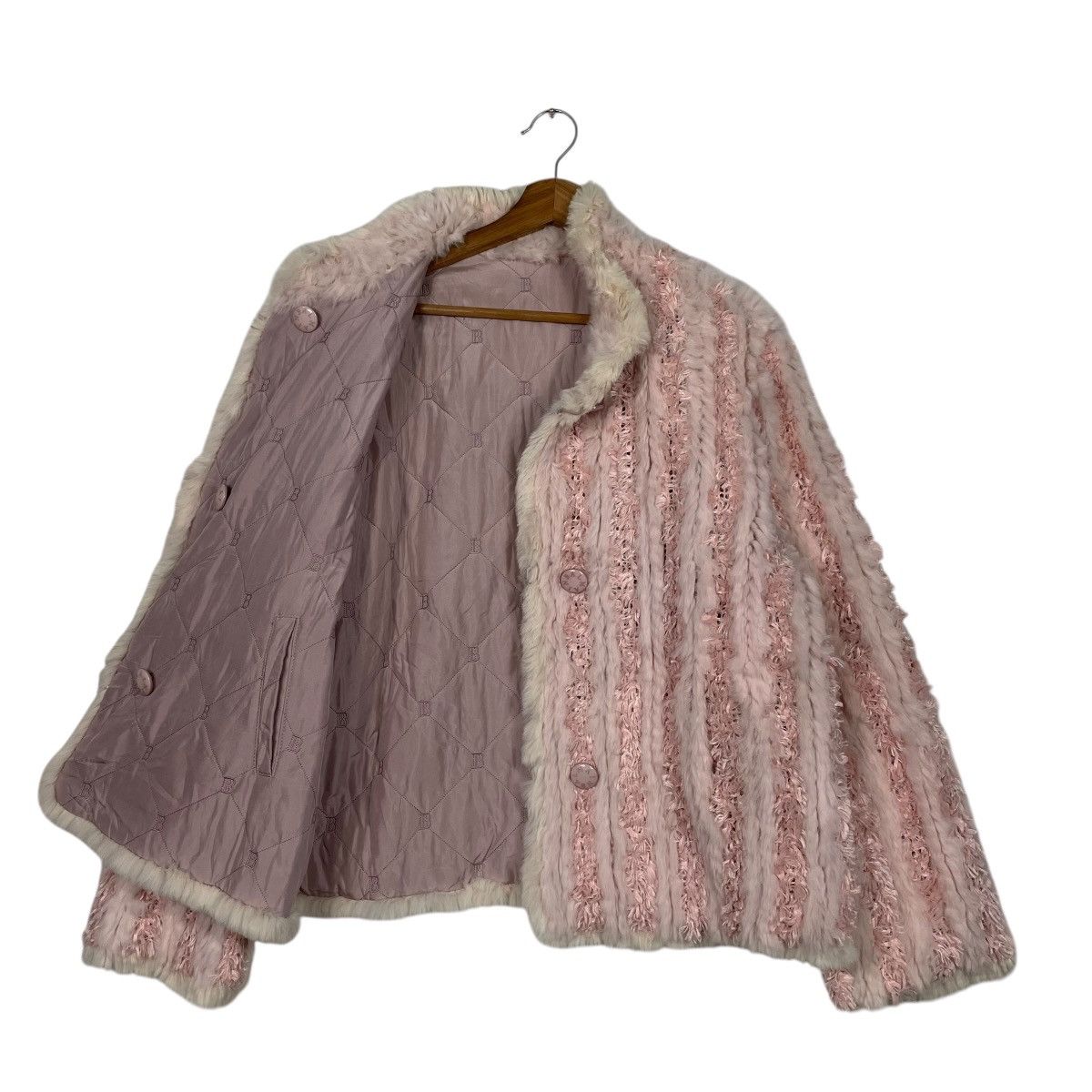 Balmain Balmain Paris Rabbit Fur Silk Reversible Jacket Size L / US 10 / IT 46 - 9 Thumbnail
