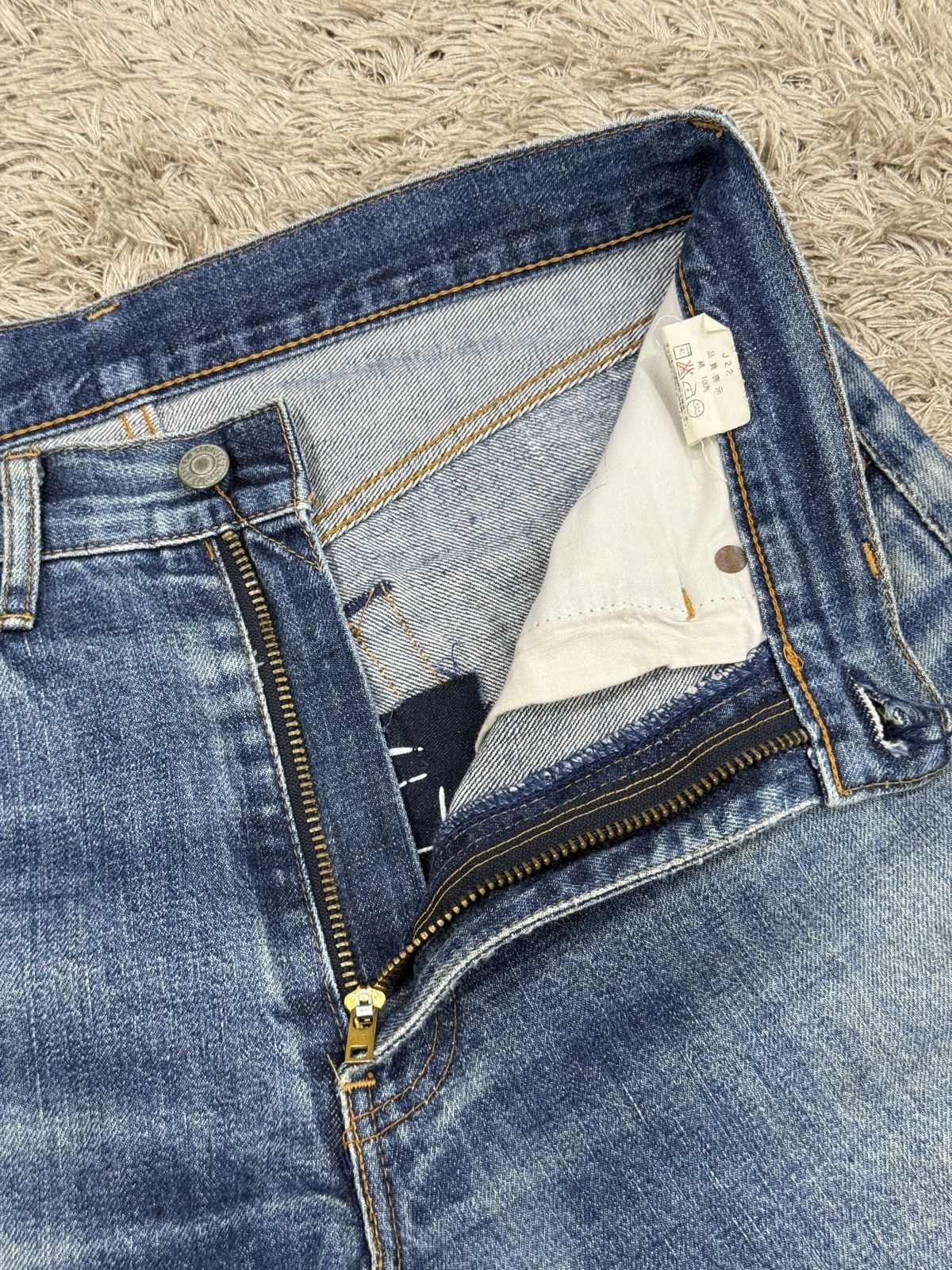 Levi's 1 of 1 Vintage Levis 502xx Selvedge Custom Sashiko Boro Size US 31 - 6 Thumbnail