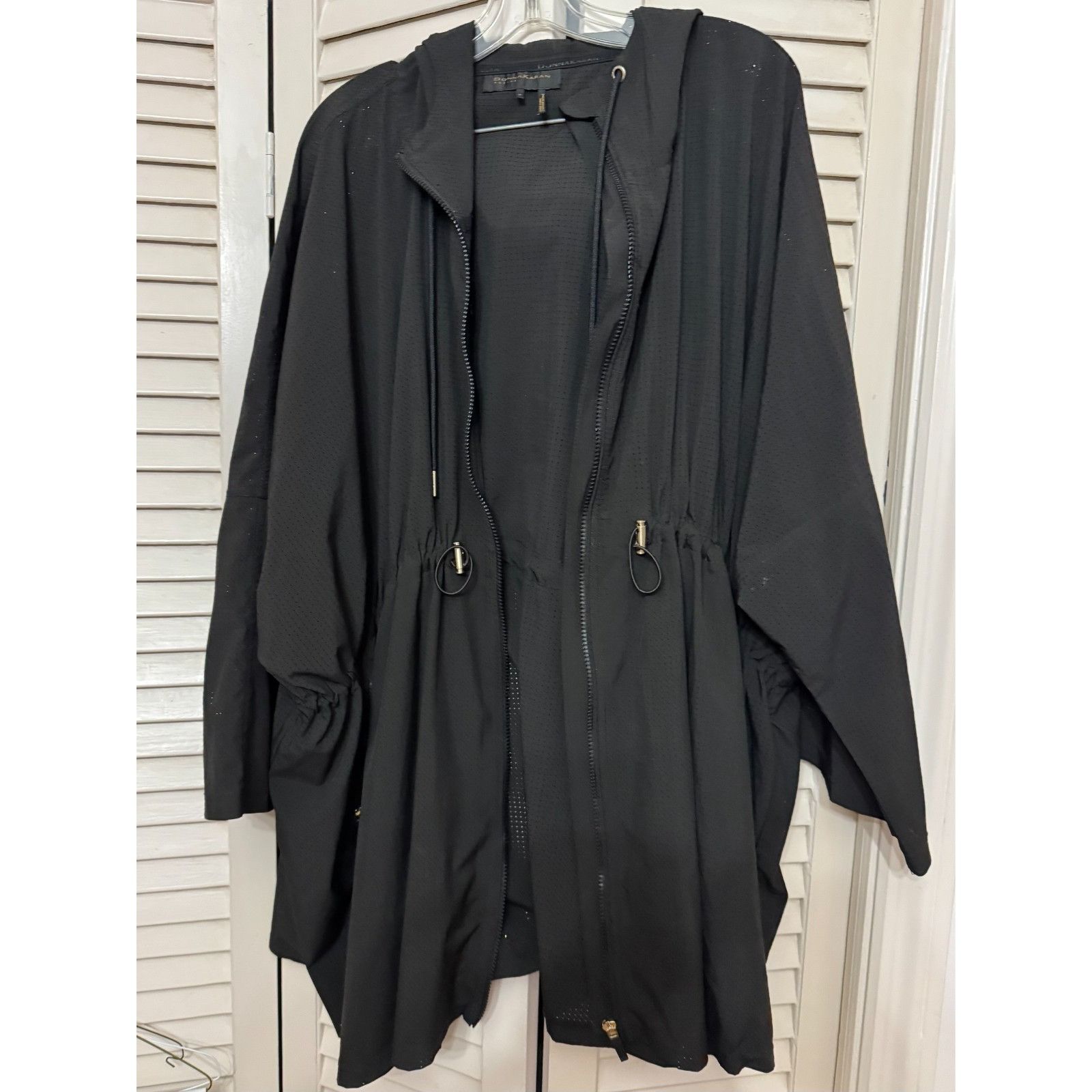 Donna Karan Donna Karen Perforated Mesh Hooded Jacket Coat size XL Size XL / US 12-14 / IT 48-50 - 4 Thumbnail