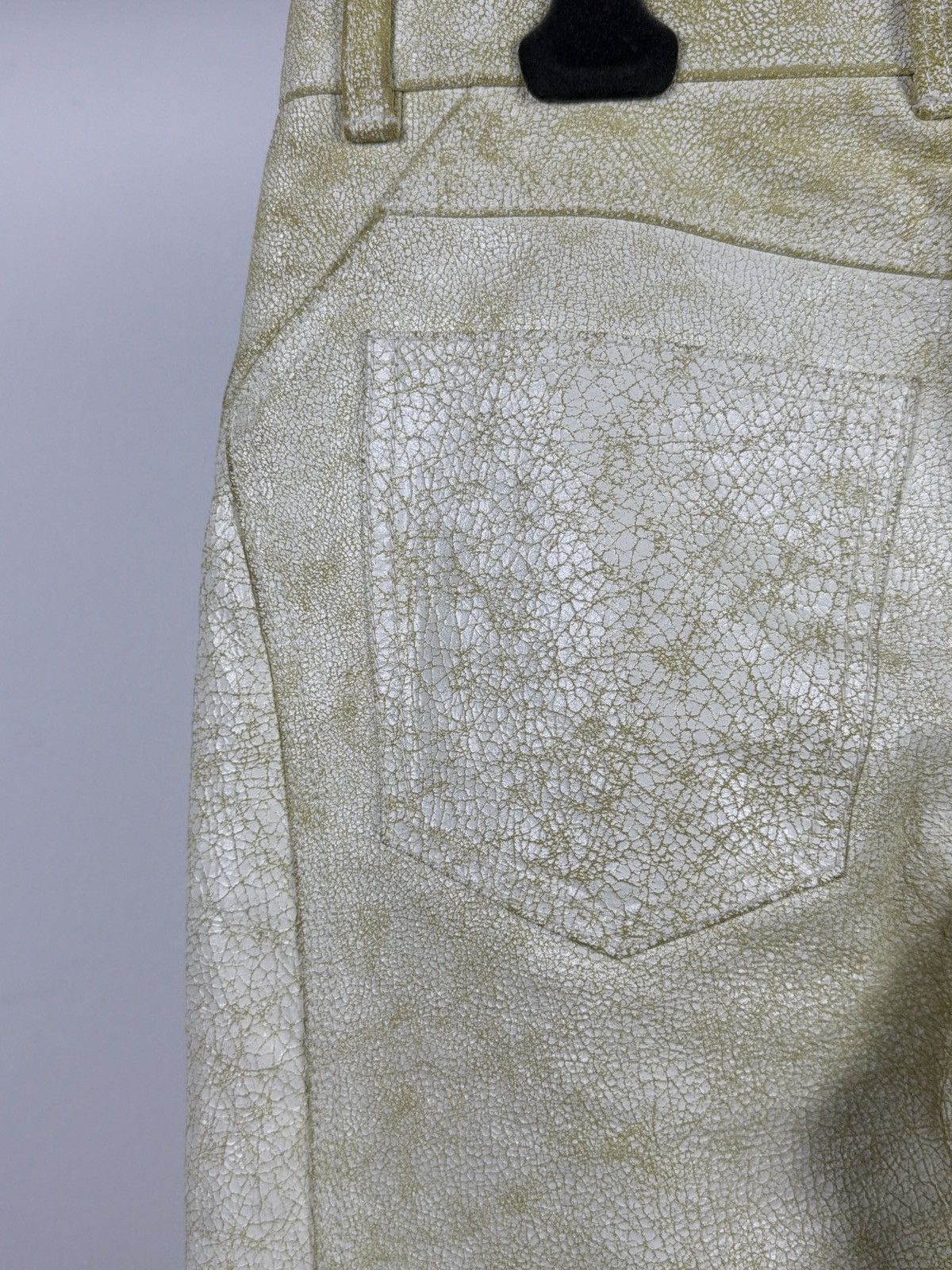 Roberto Cavalli Roberto Cavalli 2000’s Cracked Leather Flared Biker Pants Size 27" / US 4 / IT 40 - 11 Thumbnail