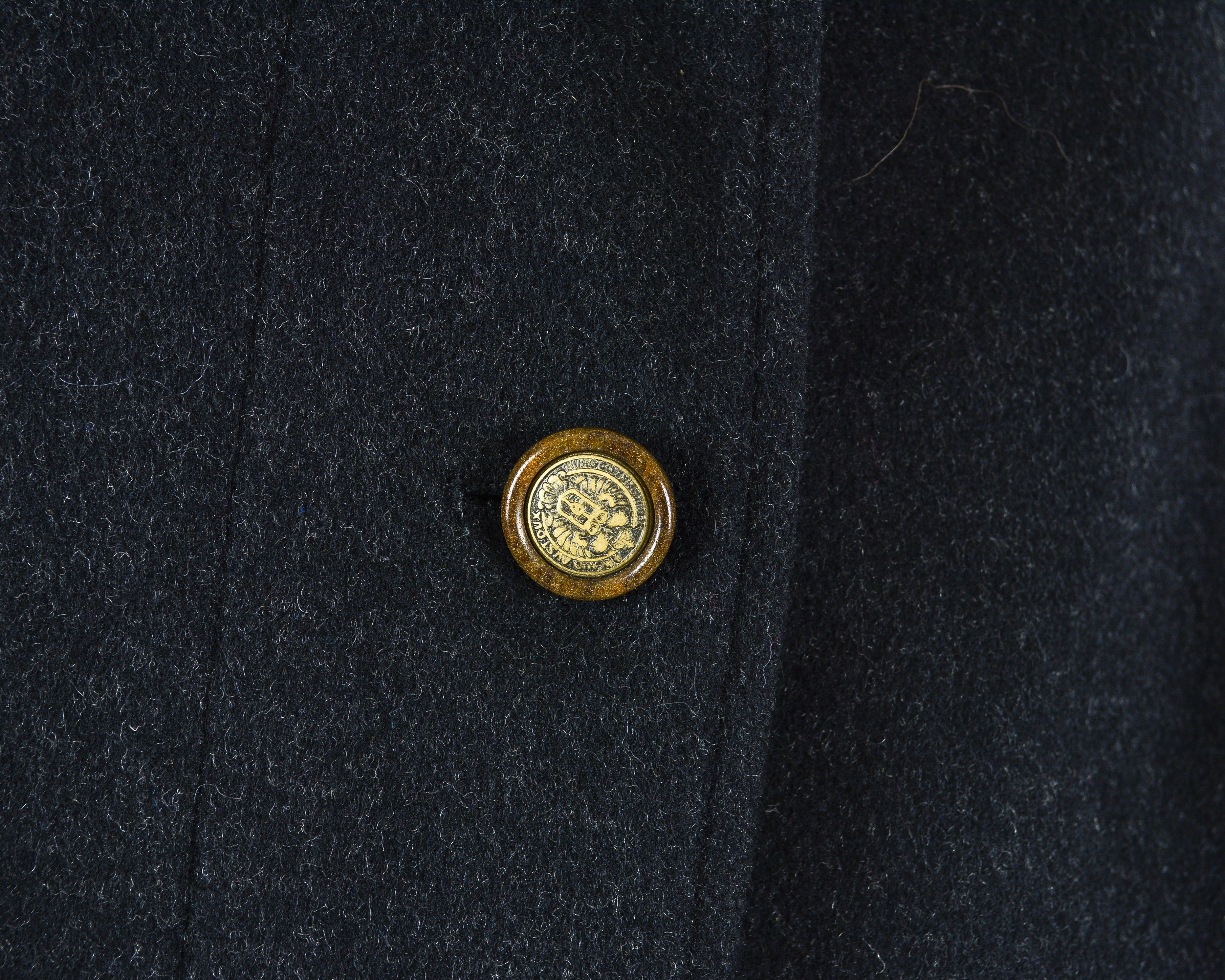 Other × Vintage Loden Frey Wool Cashmere Coat Full Zip Up Jacket Black Size L / US 10 / IT 46 - 5 Thumbnail