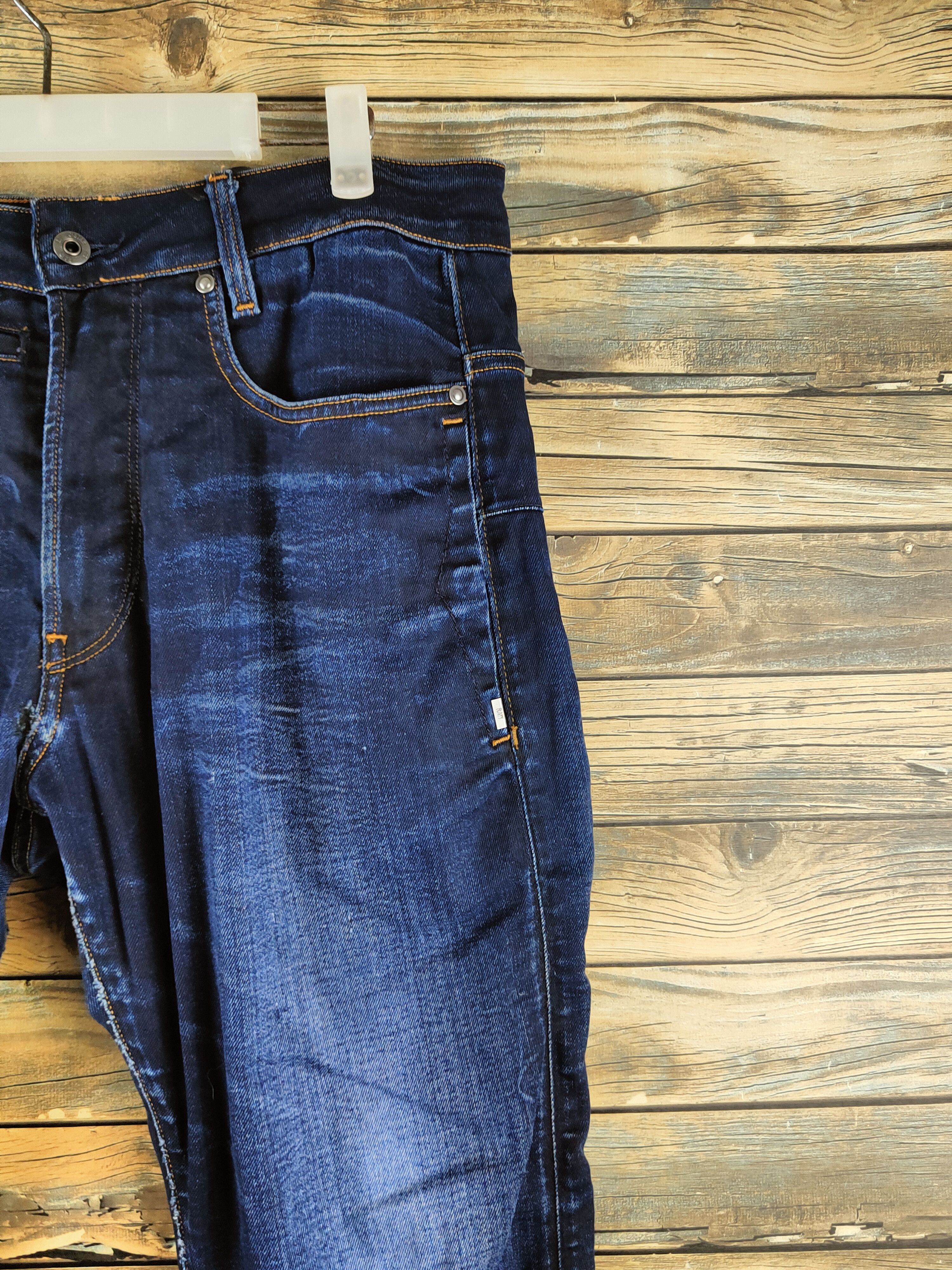 G-Star DL G-star Raw Dark Blue Distressed Ripped Jeans #S2889 Size US 33 - 7 Thumbnail