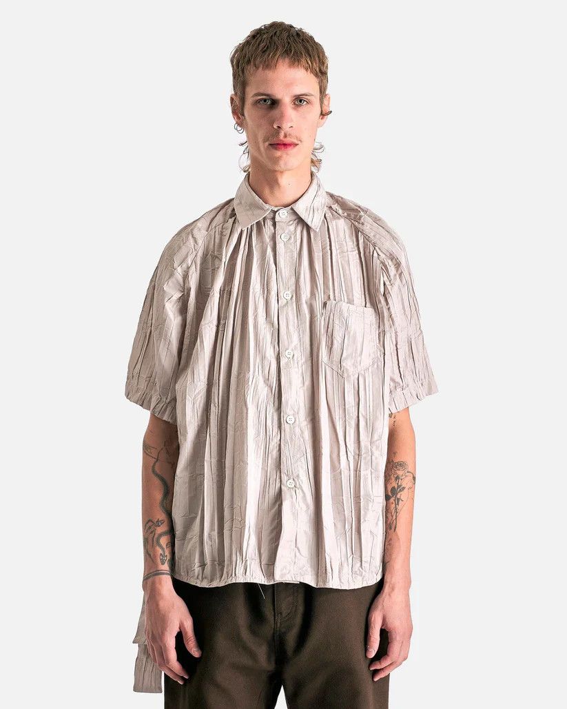 o1s1v1r1oon0925 Ven Short Sleeve Shirt in Light Beige/Sand