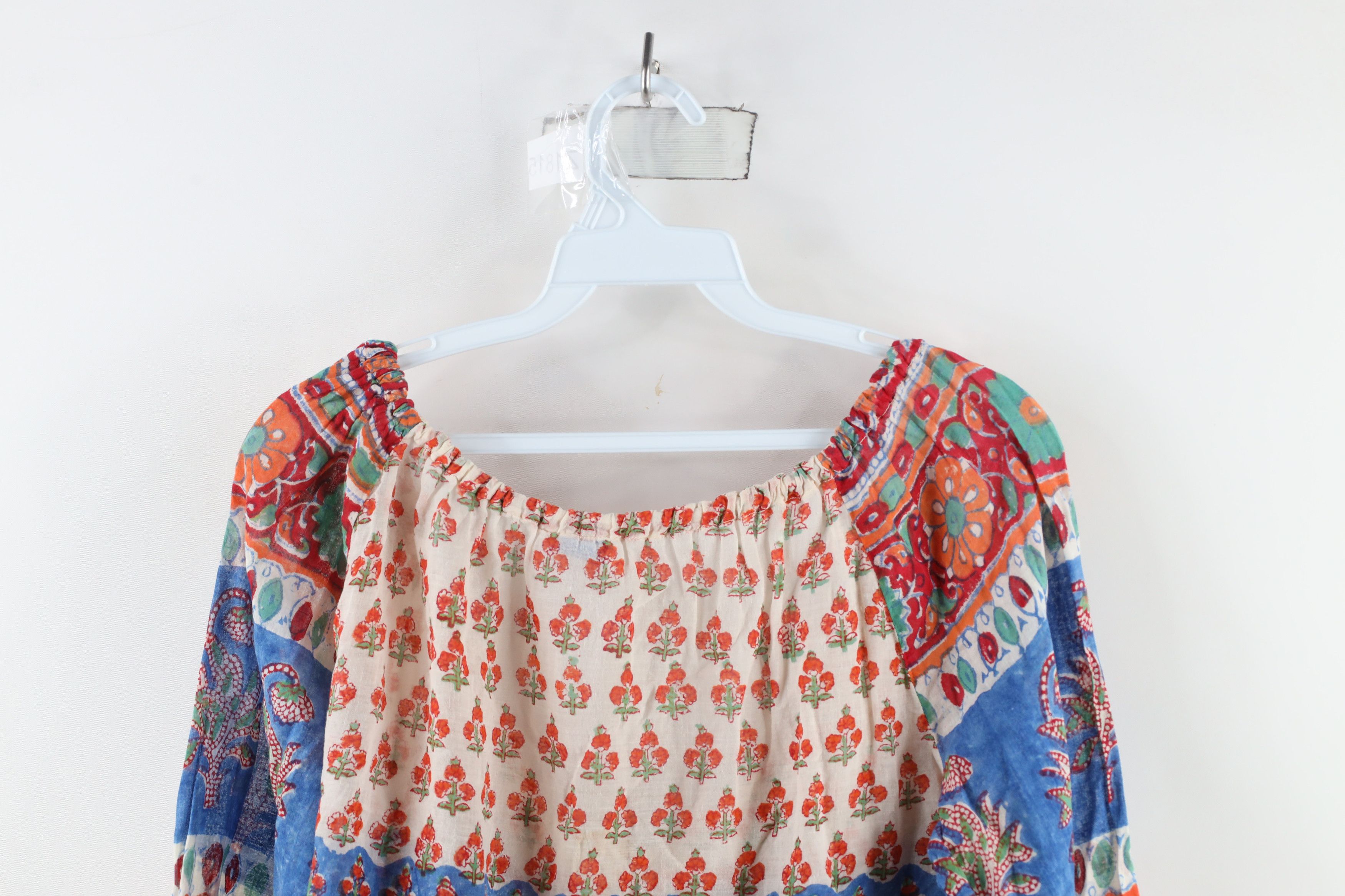 Vintage Vintage 60s 70s Boho Chic Hippie Flower Flared Sleeve Shirt Size S / US 4 / IT 40 - 7 Thumbnail