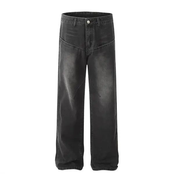 VIBE Men's street style washed distressed straight loose jeans Size US 32 / EU 48 - 7 Thumbnail