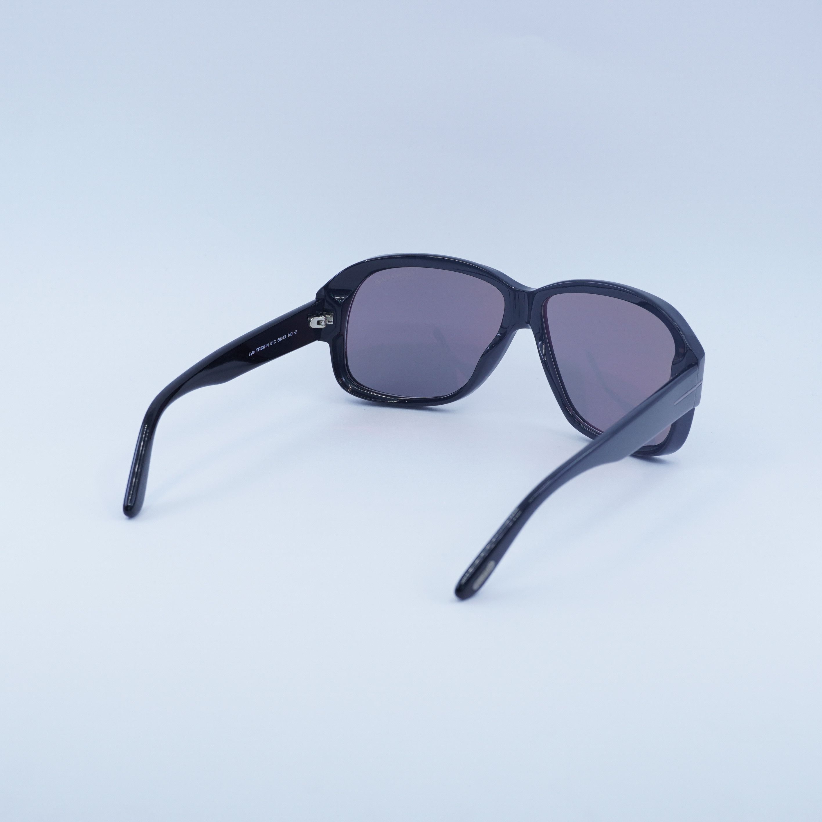 Tom Ford New Tom Ford Lyle FT0837-N 01C Sunglasses Black Square Frame Size ONE SIZE - 5 Thumbnail