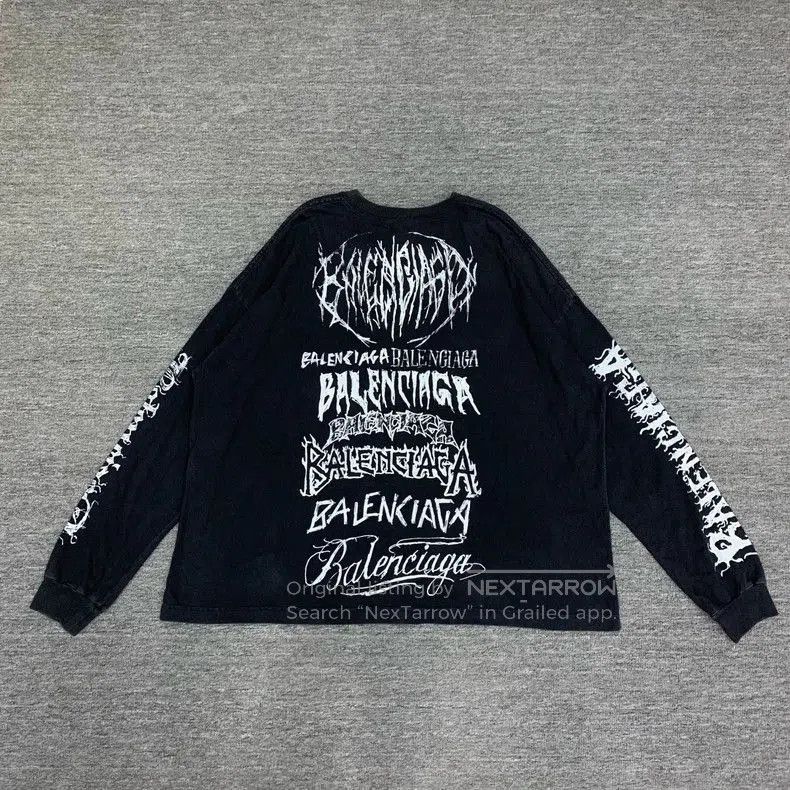 Balenciaga Balenciaga Black Graffiti Print Sweatshirt. Size US XXS / EU 40 - 2 Thumbnail