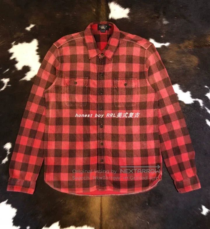RRL Ralph Lauren RRL Ralph Lauren Early red checkered shirt washed with wat Size US L / EU 52-54 / 3 - 1 Thumbnail