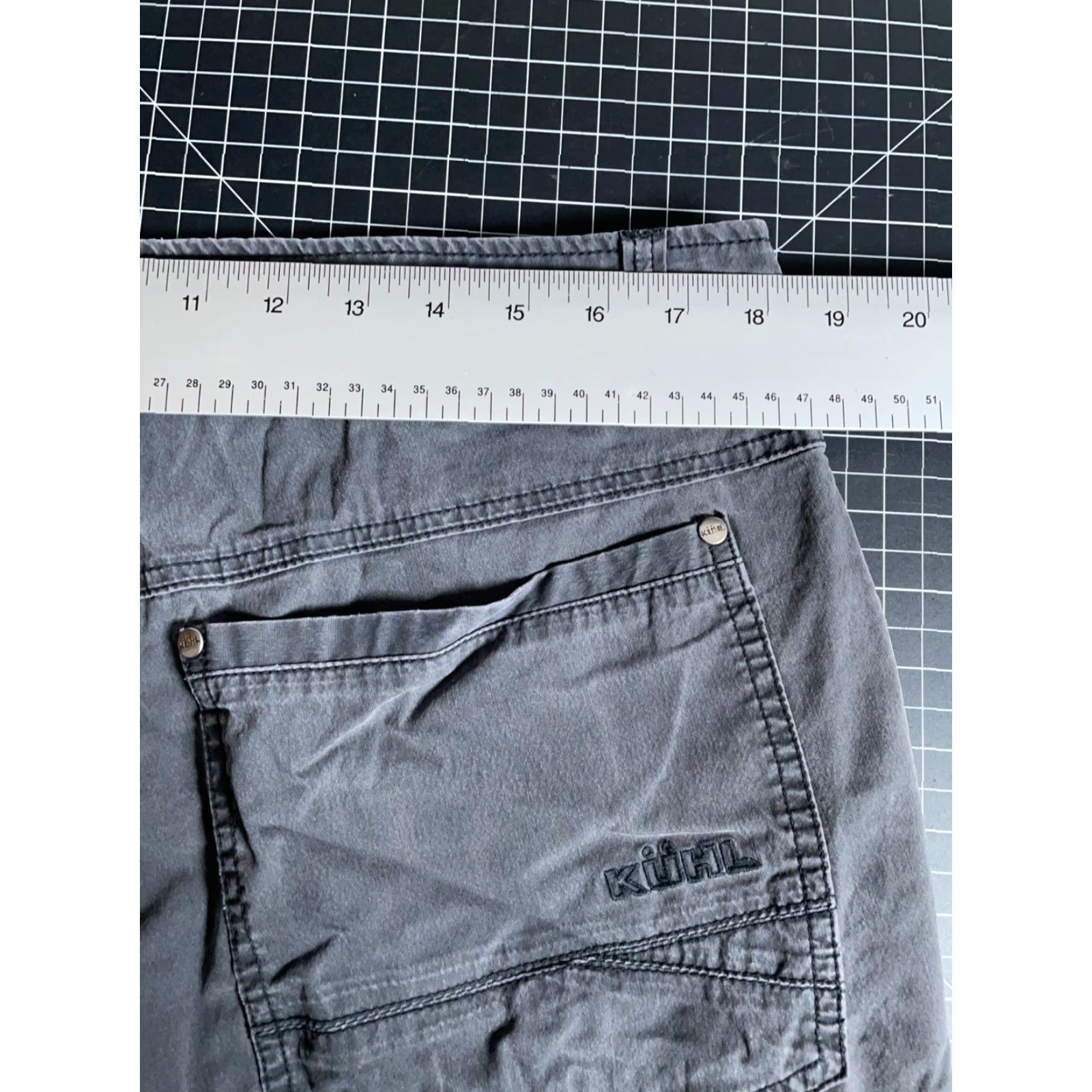 Vintage Kuhl Revolvr Pants Men's 36 x 32 Dark Gray Vintage Patina Dye 5232 (with flaw) Size US 36 / EU 52 - 6 Thumbnail