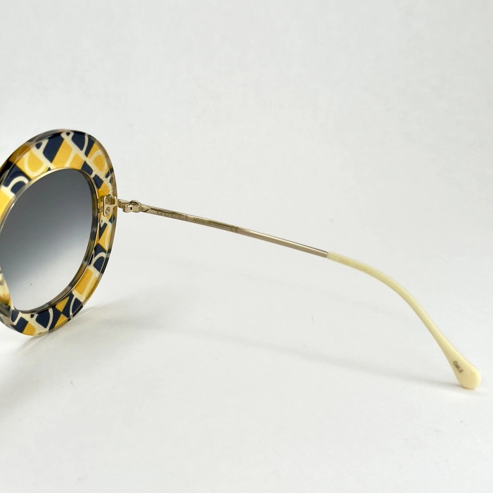 Gucci GUCCI GG0894S 0894 Blue Yellow Geometric 001 Sunglasses Size ONE SIZE - 3 Thumbnail