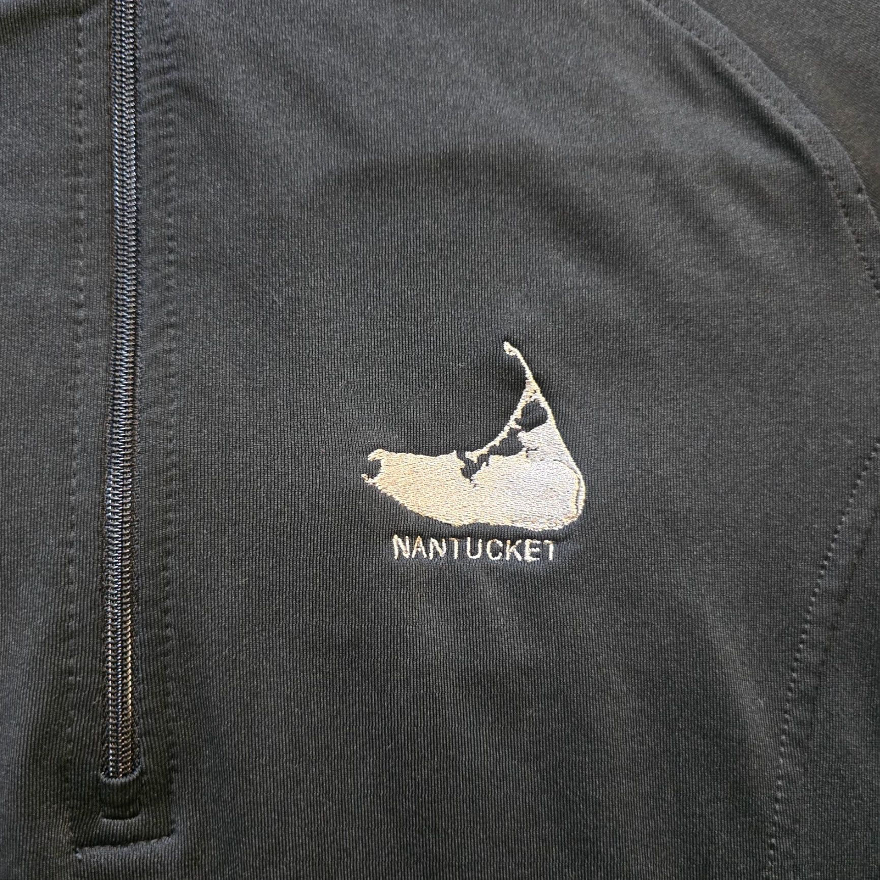 Vintage Nantucket Sweatshirt Womens Medium Black Sport-Tek 1/4 Zip Embroidery Athletic Size M / US 6-8 / IT 42-44 - 3 Thumbnail