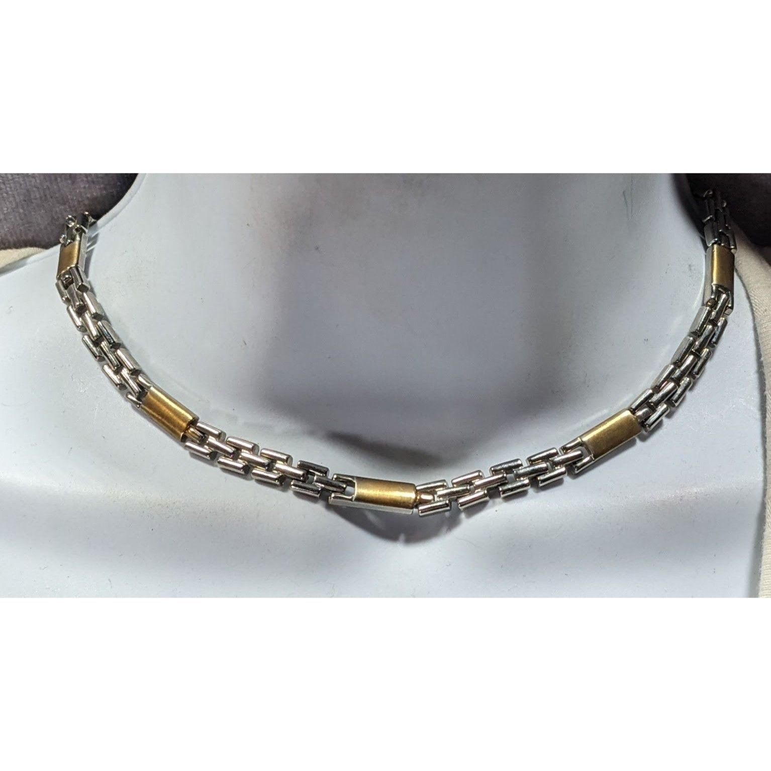 Other Men's Retro Gold And Silver Tone Chain Link Necklace Size ONE SIZE - 2 Thumbnail