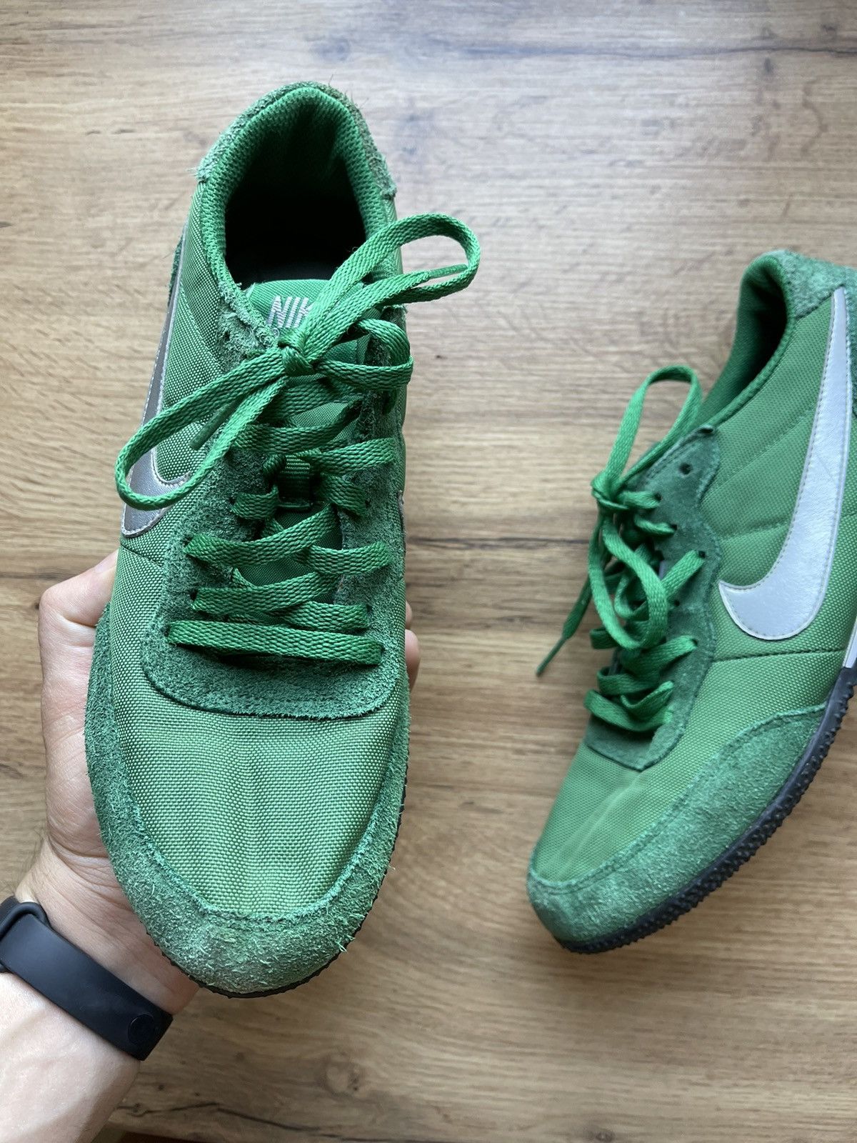 Nike × Vintage 2007 Nike Vintage Waffle Racer forest green Size US 7.5 / EU 40-41 - 5 Thumbnail