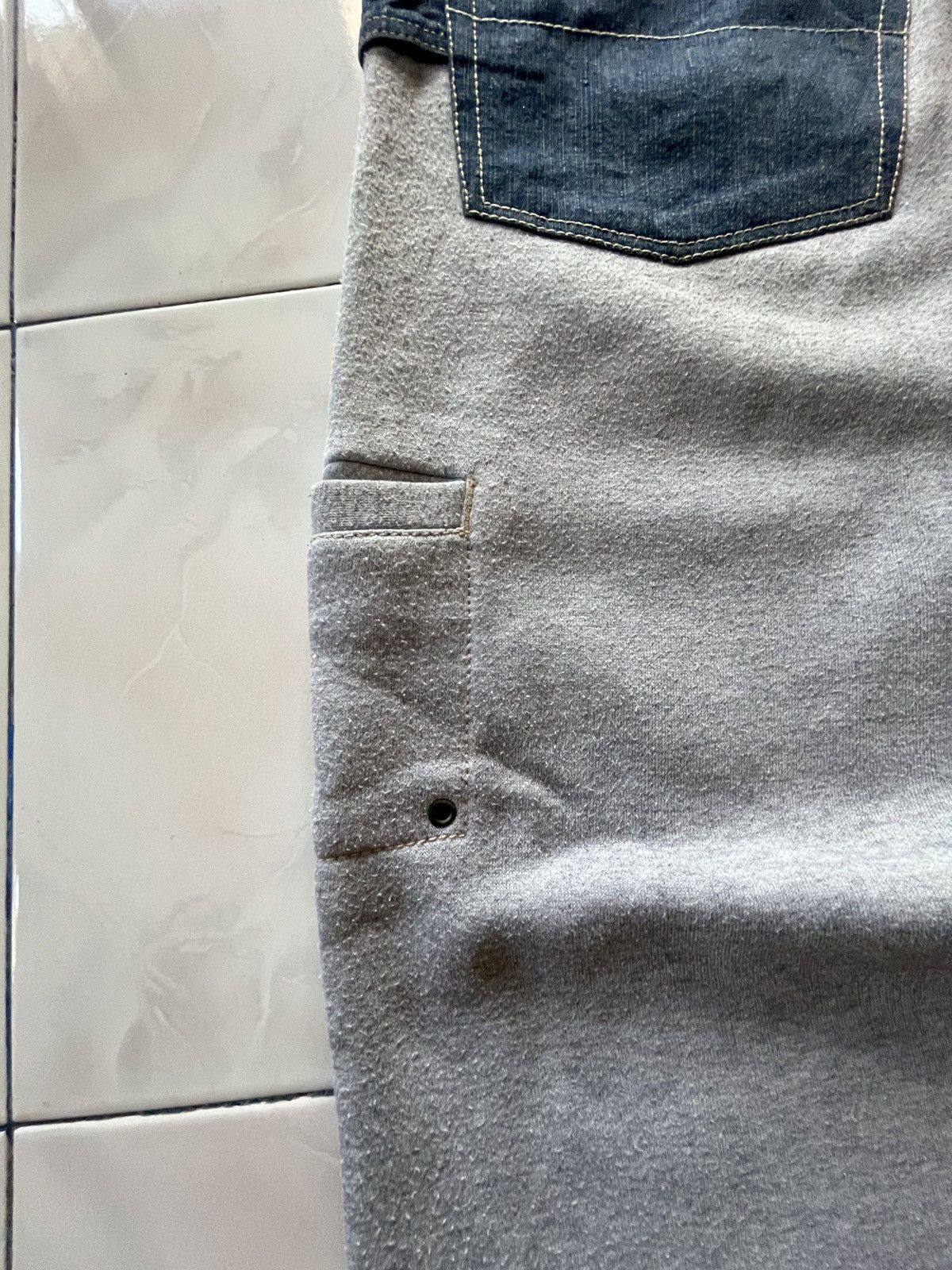 GB × Japanese Brand × Marithe + Francois Girbaud GB Baggy Hybrid Denim Sweat Muddy Wash Jeans Size US 34 / EU 50 - 21 Thumbnail