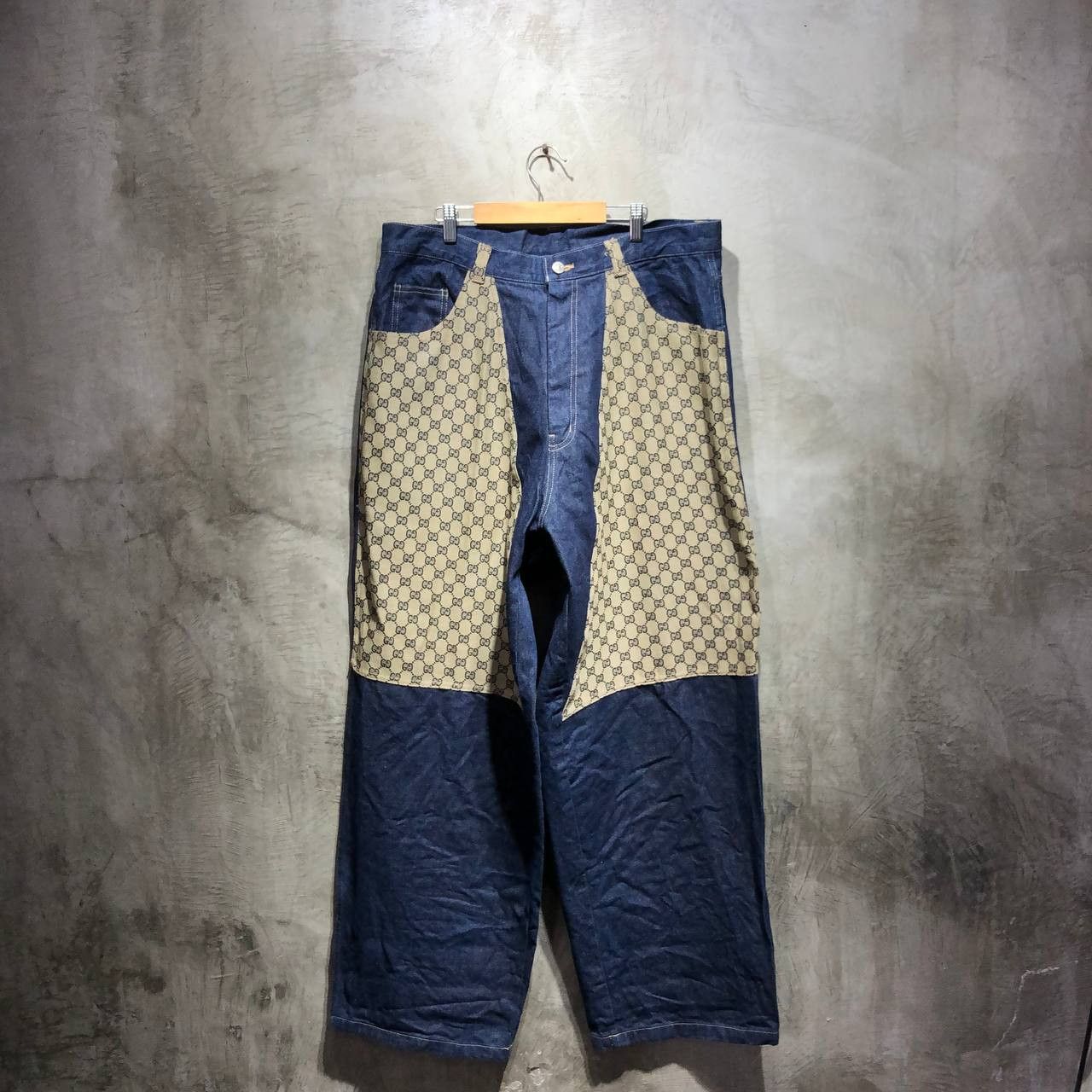 Gucci Gucci GG monogram Denim wide pants Size US 36 / EU 52 - 1 Thumbnail