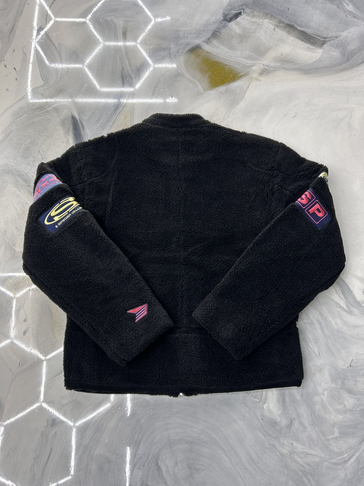 Sp5der Sp5der Black Sherpa Hunter Moto Jacket Zip Up Size M Size US M / EU 48-50 / 2 - 2 Thumbnail