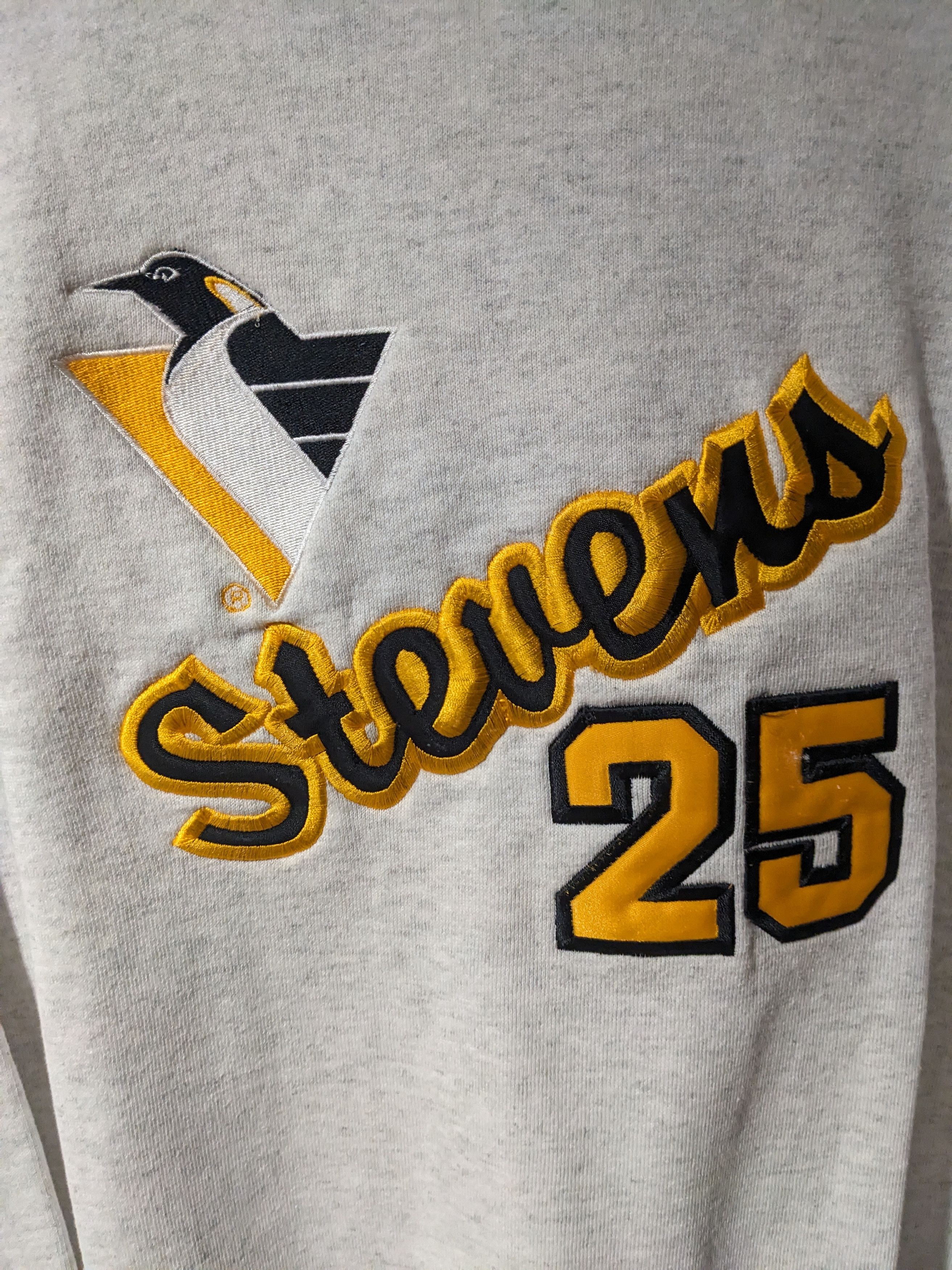 NHL × Vintage Vintage 90s Pittsburgh Penguins Stevens NHL Sweatshirt Size US XL / EU 56 / 4 - 2 Thumbnail