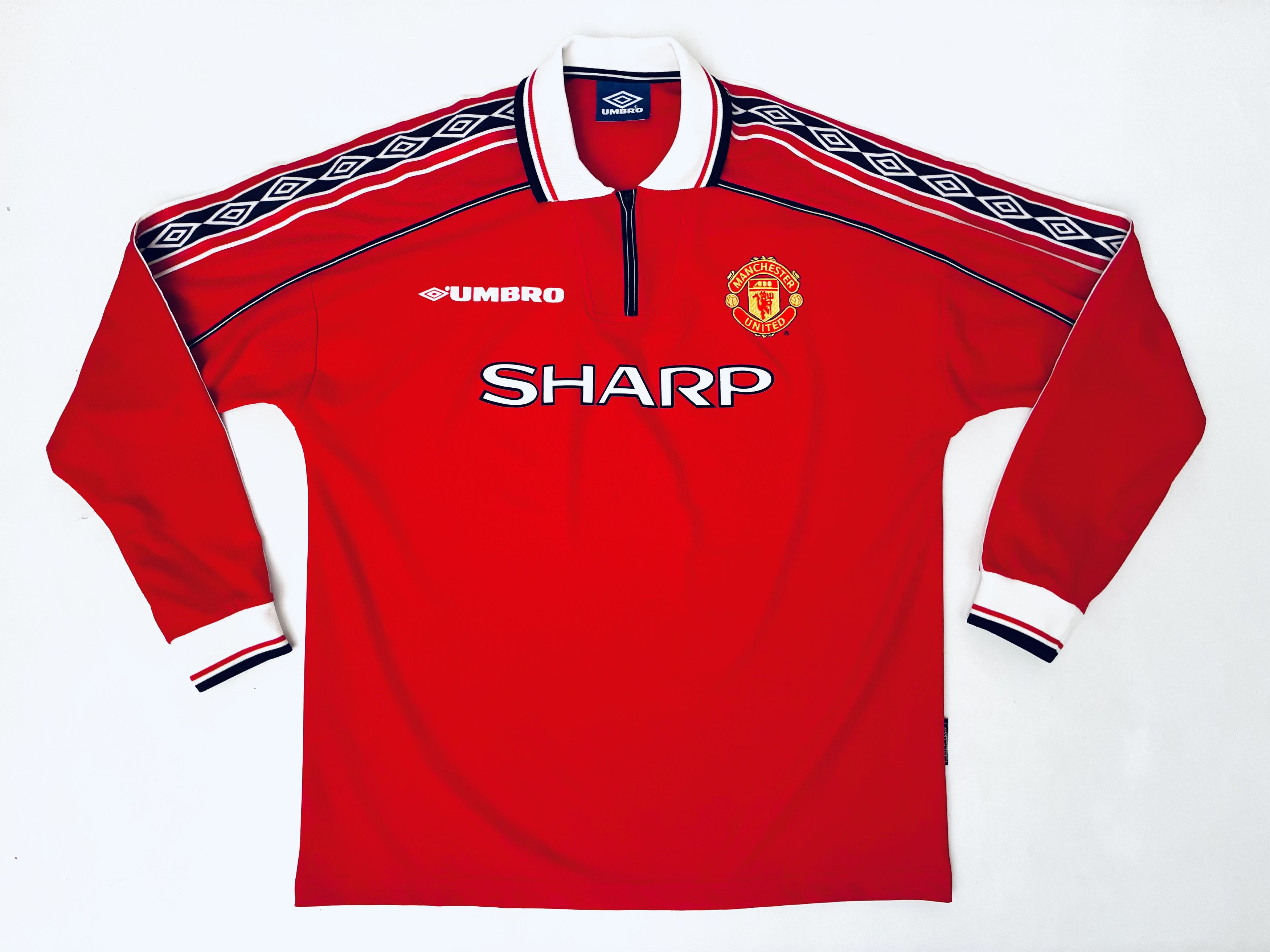 Umbro Manchester United *Cole* Home Jersey 1998 - 2000 Size US XL / EU 56 / 4 - 5 Thumbnail