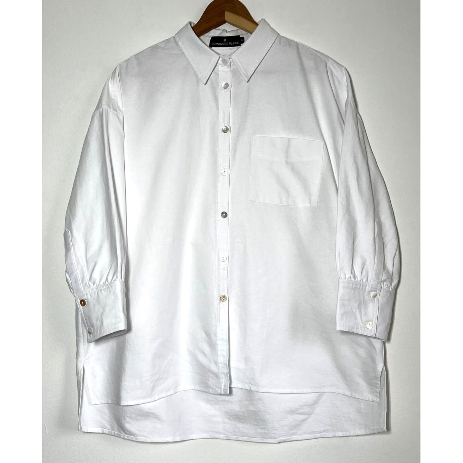 Vintage NWOT Pomander Place Women's White Oxford Adair Boyfriend Shirt M Size M / US 6-8 / IT 42-44 - 4 Thumbnail