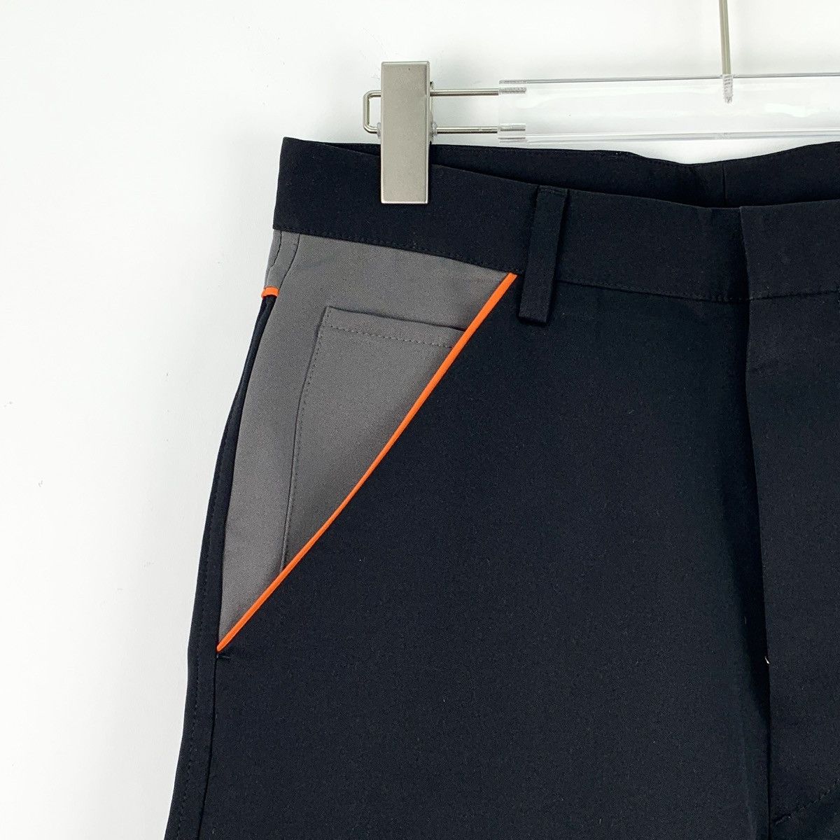 Prada Prada Black Spliced Pocket Cotton Cuffed Casual Pants K26WX Size US 30 / EU 46 - 3 Thumbnail