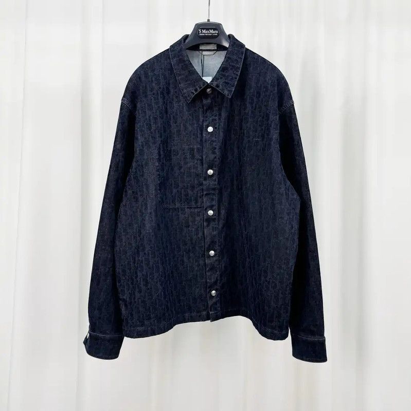 Dior Dior Long Sleeve Denim Jacket in Gray and Black 0089 Size US L / EU 52-54 / 3 - 1 Thumbnail