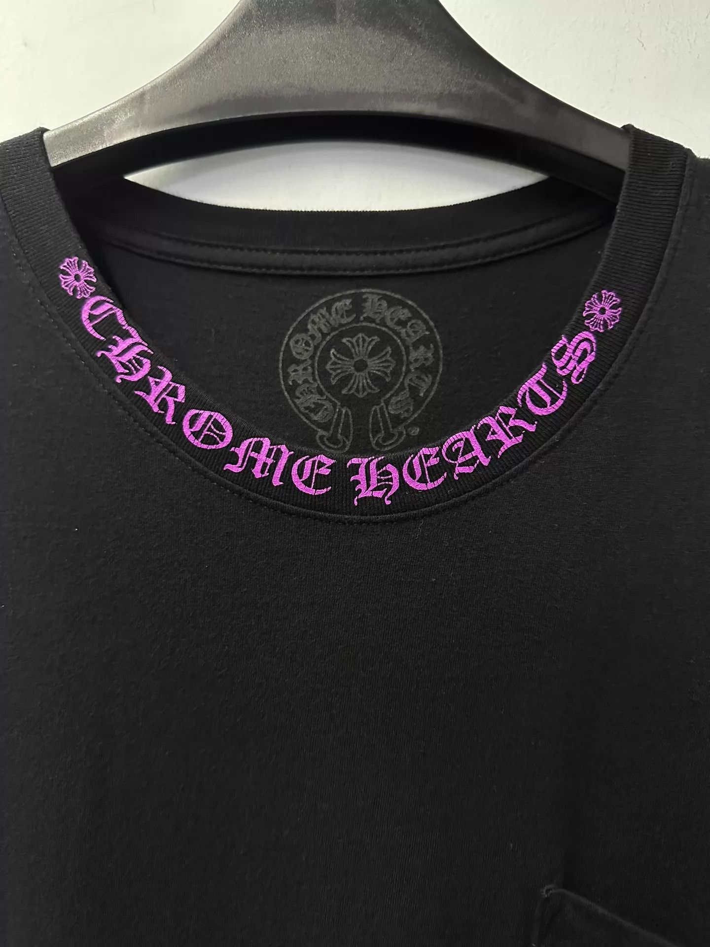 Chrome Hearts Chrome Hearts Purple Script Black Collar Short Sleeve XL Size US XL / EU 56 / 4 - 3 Thumbnail