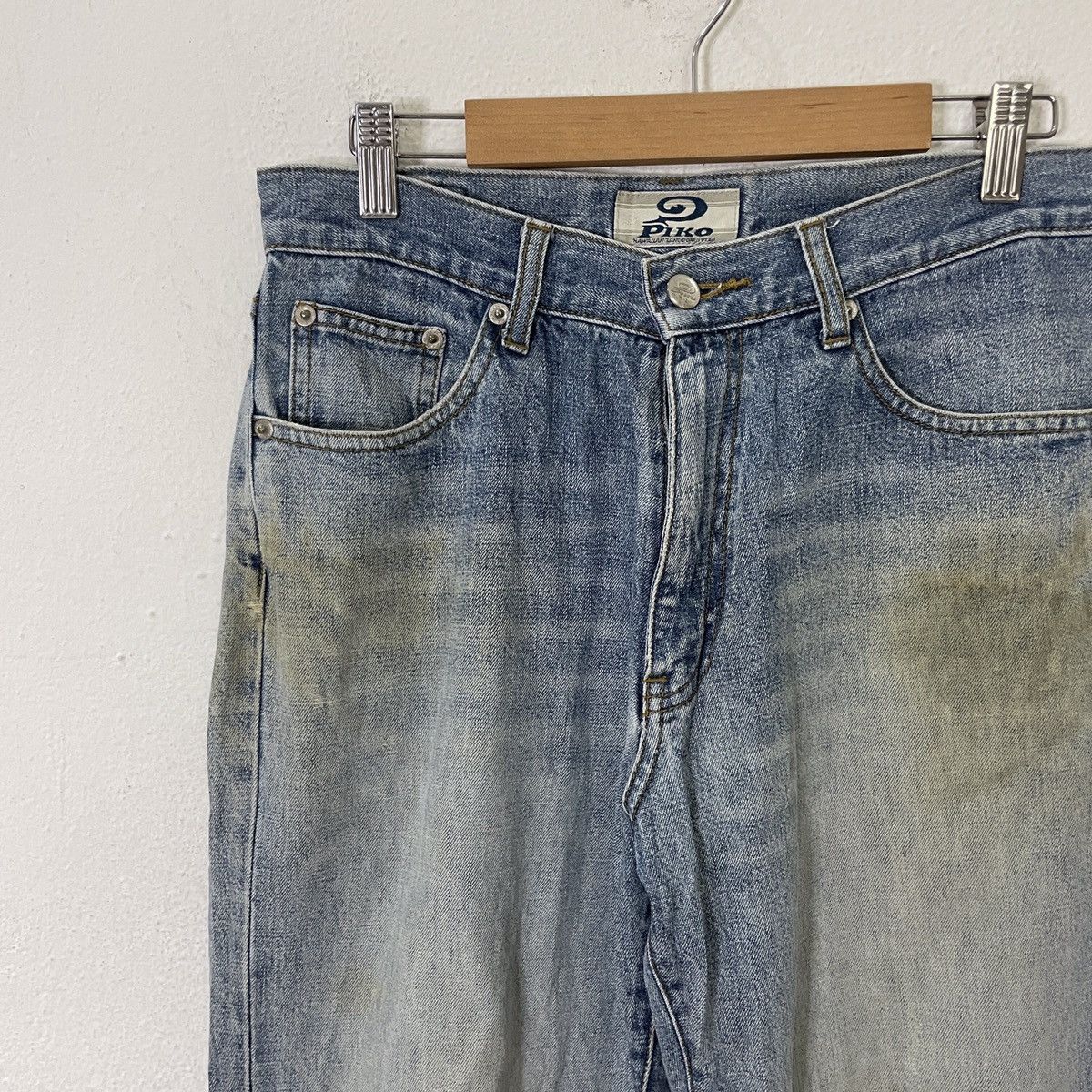 Japanese Brand Vintage Piko Distressed Denim Jeans Size US 29 - 3 Thumbnail