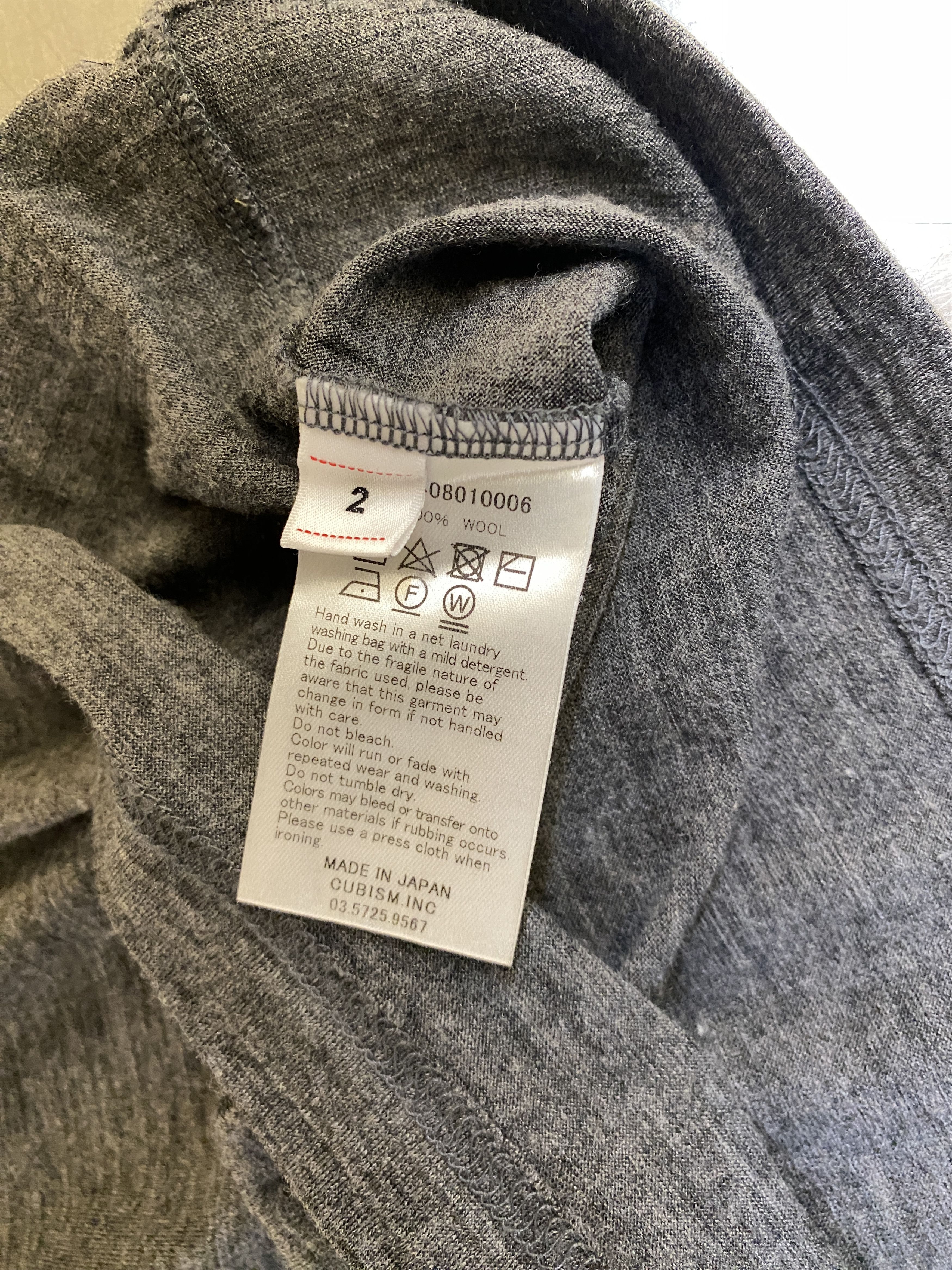 Union LA VISVIM X UNION MERINO JUMBO TEE SIZE 2 Size US M / EU 48-50 / 2 - 5 Thumbnail