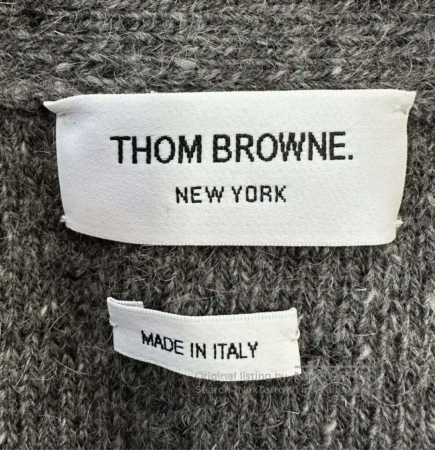 Thom Browne Thom Browne Grey Collar Four-stripe Wool Mohair Knit Cardi Size US XS / EU 42 / 0 - 4 Thumbnail