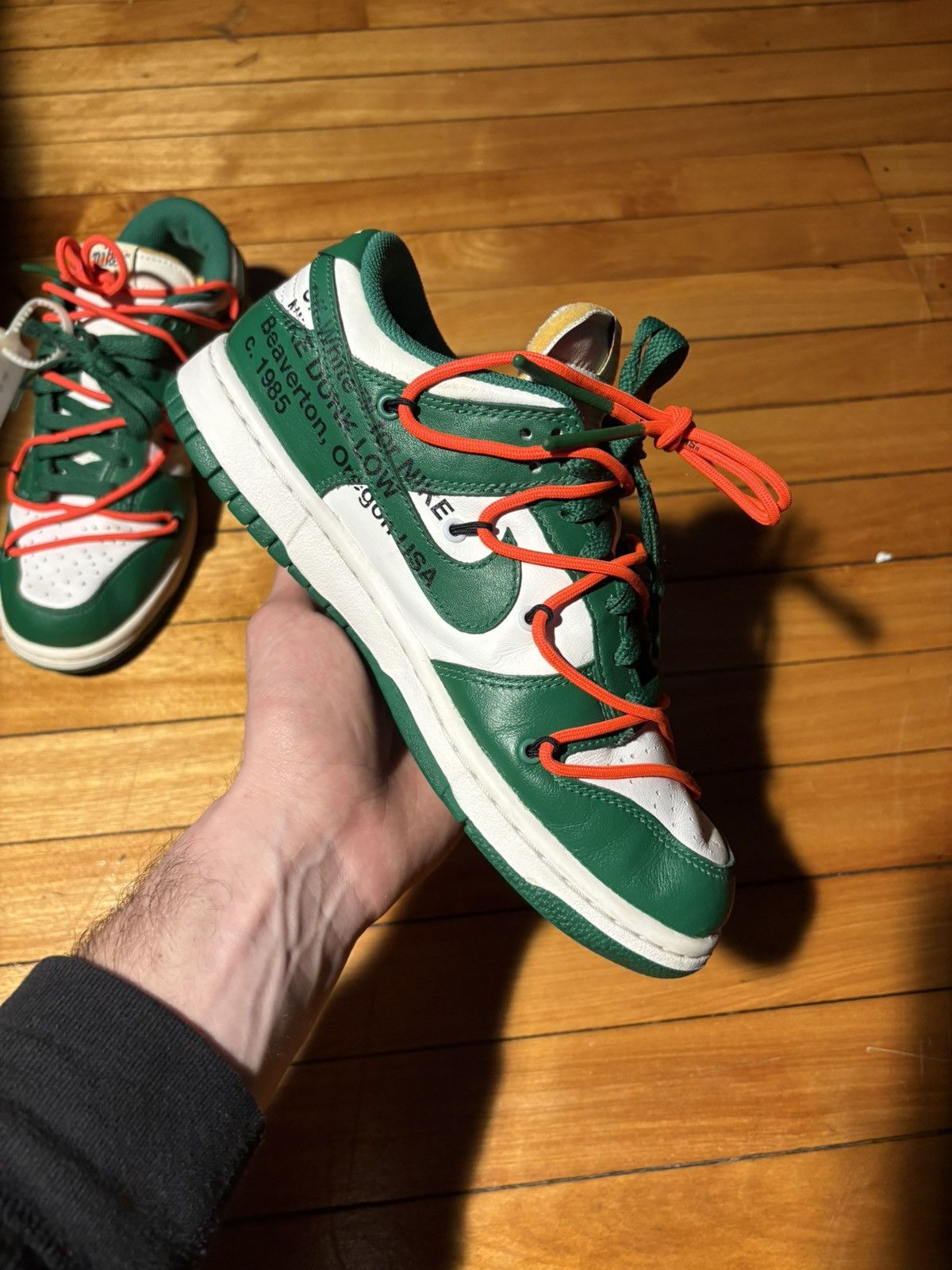 Nike × Off-White Off White Dunk Low “Pine Green” Size US 7 / EU 40 - 9 Thumbnail