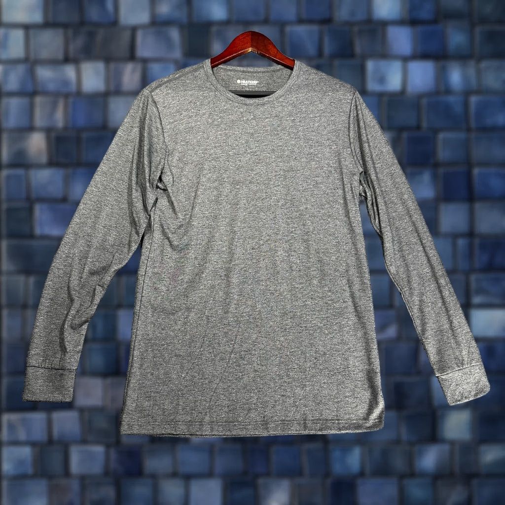 Vintage Heatkeep Top Womens Medium Gray Stretch Long Sleeve Cuffed Pullover Size M / US 6-8 / IT 42-44 - 1 Thumbnail