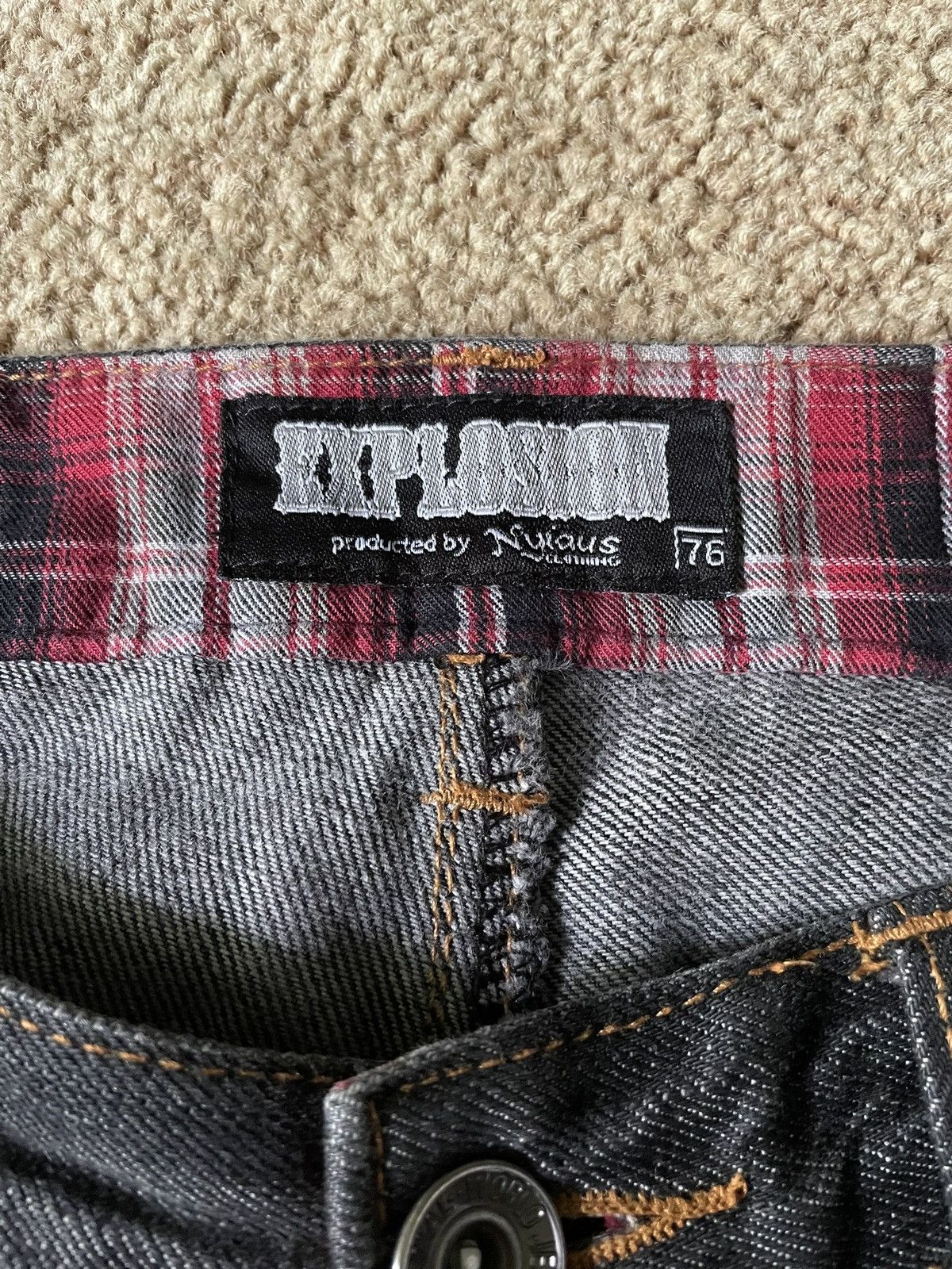 Japanese Brand Explosion by Nylaus Double-Waisted Distressed Jeans Size US 32 / EU 48 - 4 Thumbnail